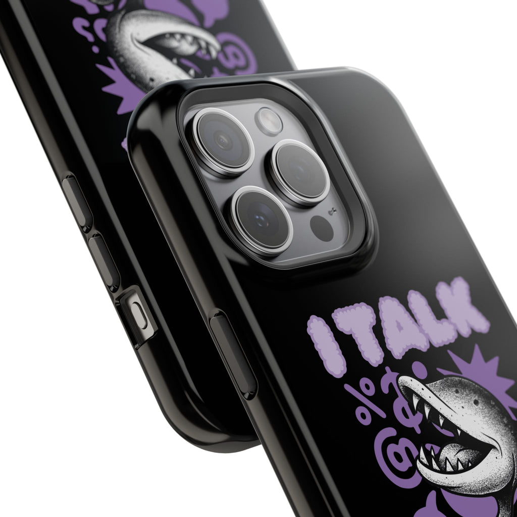 Phone Case — "I TALK" Graphic Magnetic Impact-Resistant Case