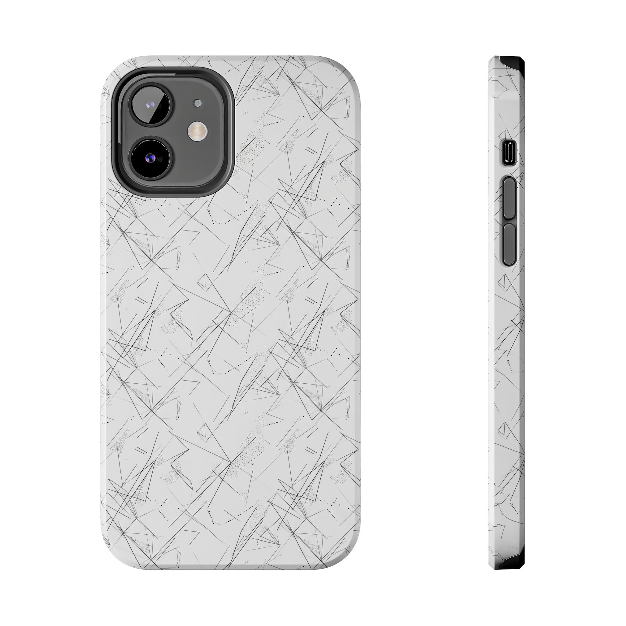 Marble Scratch Pattern Tough Phone Case — Protective iPhone Cover