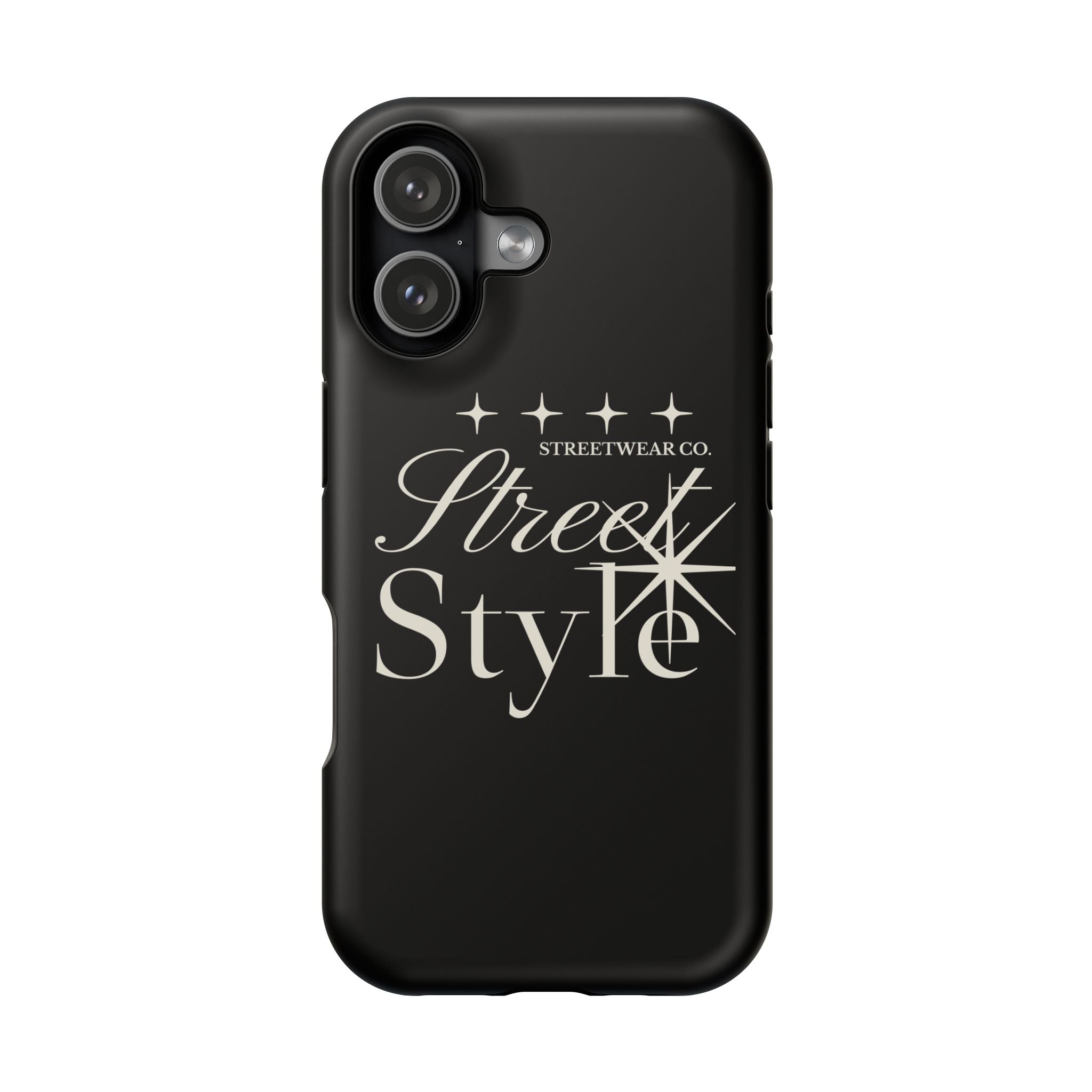 Phone Case — 'Street Style' Magnetic Impact-Resistant Black Case