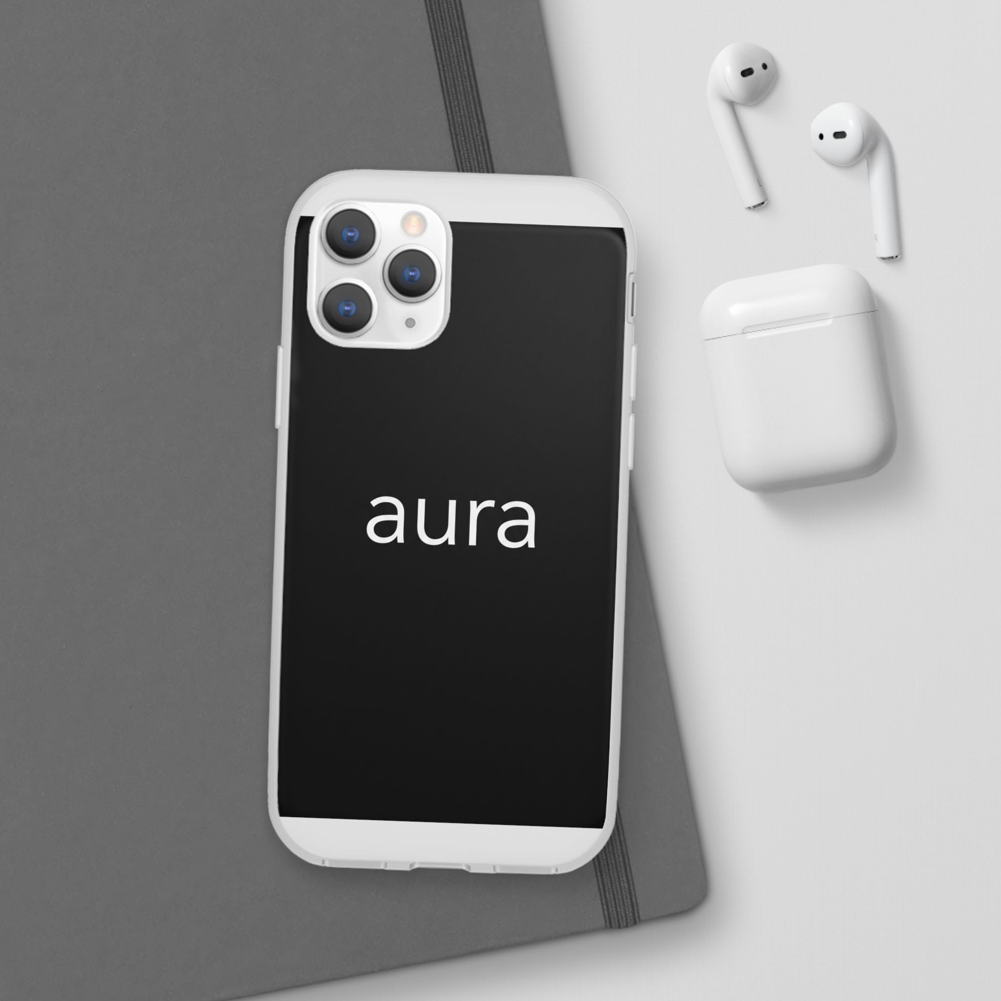 Aura Black Minimalist Phone Case