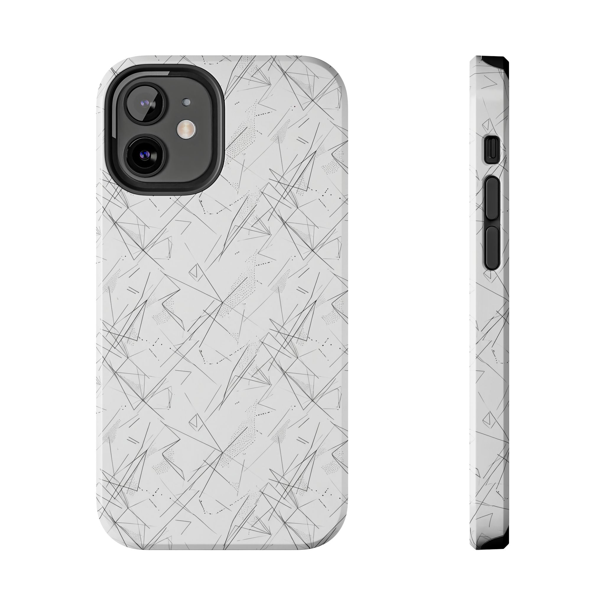 Marble Scratch Pattern Tough Phone Case — Protective iPhone Cover