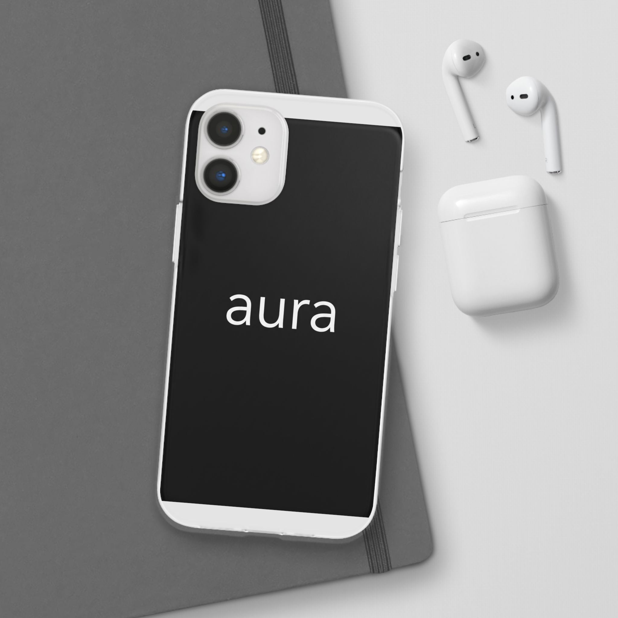 Aura Black Minimalist Phone Case