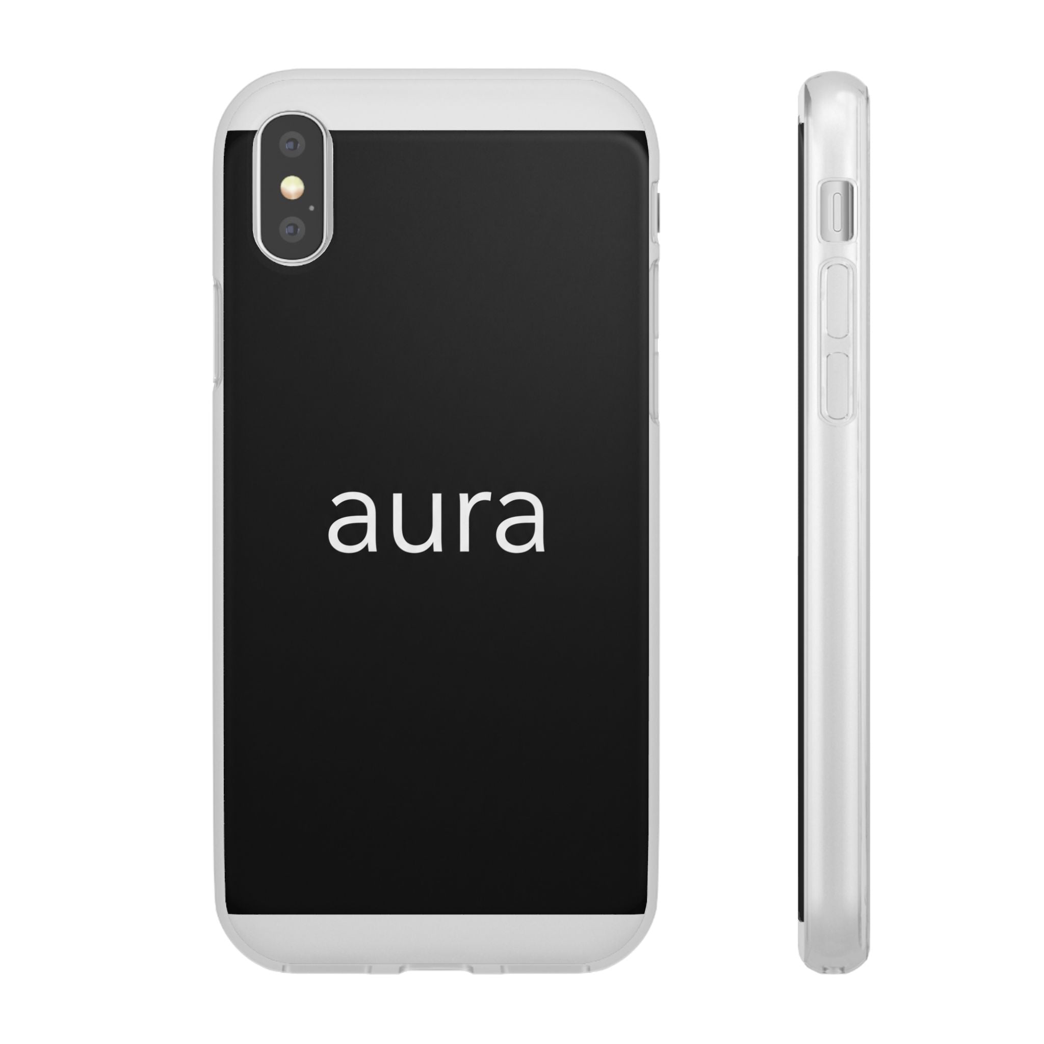 Aura Black Minimalist Phone Case