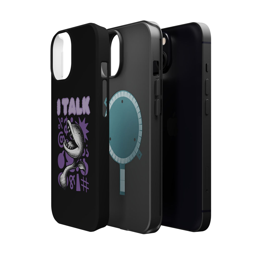 Phone Case — "I TALK" Graphic Magnetic Impact-Resistant Case