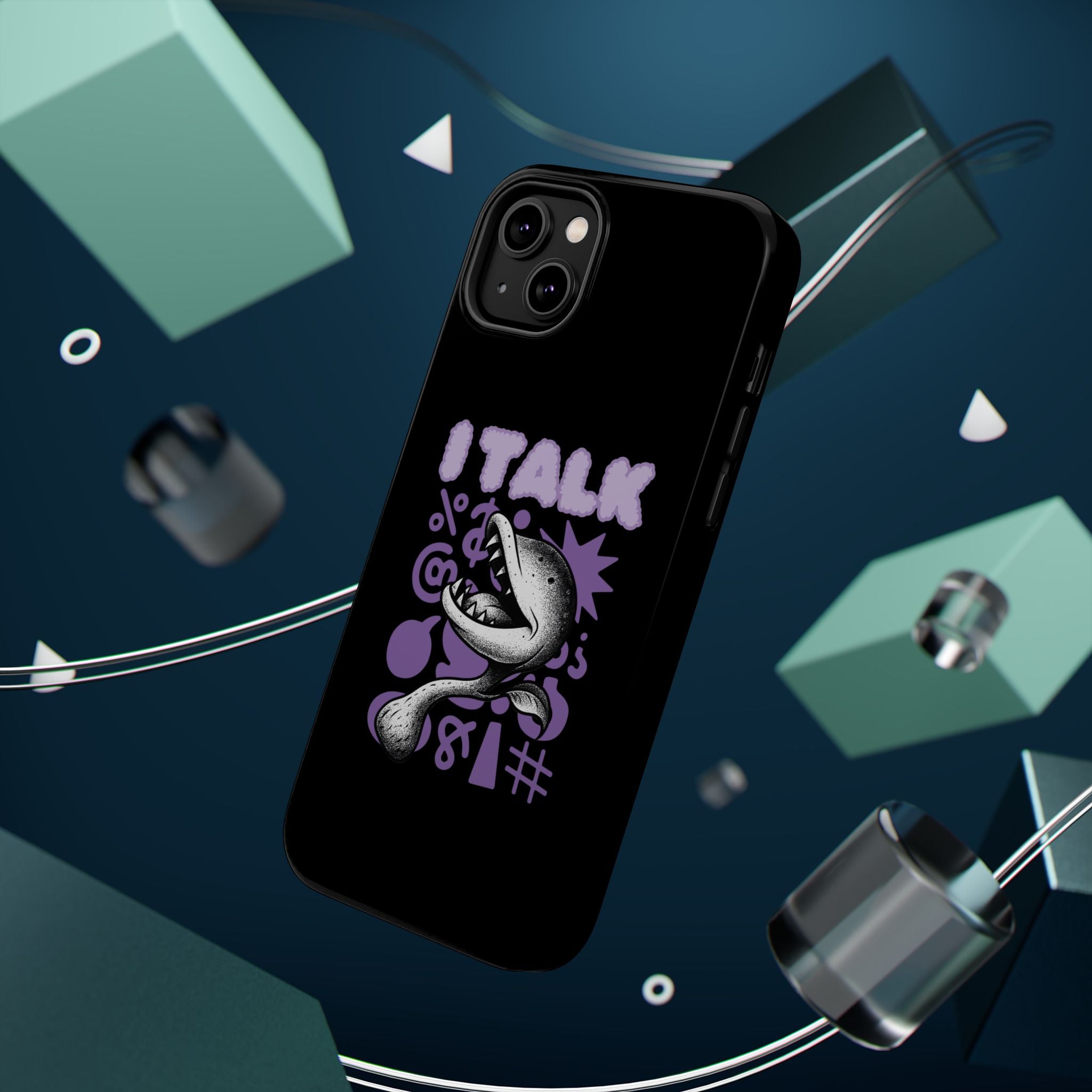 Phone Case — "I TALK" Graphic Magnetic Impact-Resistant Case