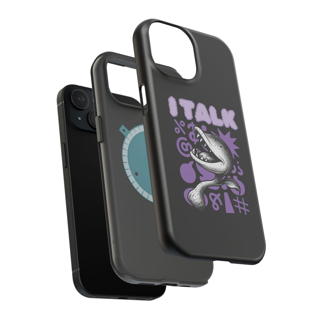 Phone Case — "I TALK" Graphic Magnetic Impact-Resistant Case