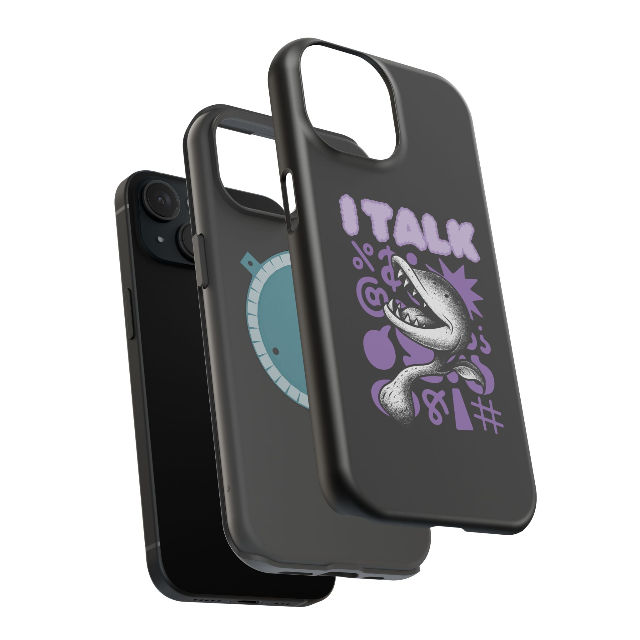 Phone Case — "I TALK" Graphic Magnetic Impact-Resistant Case