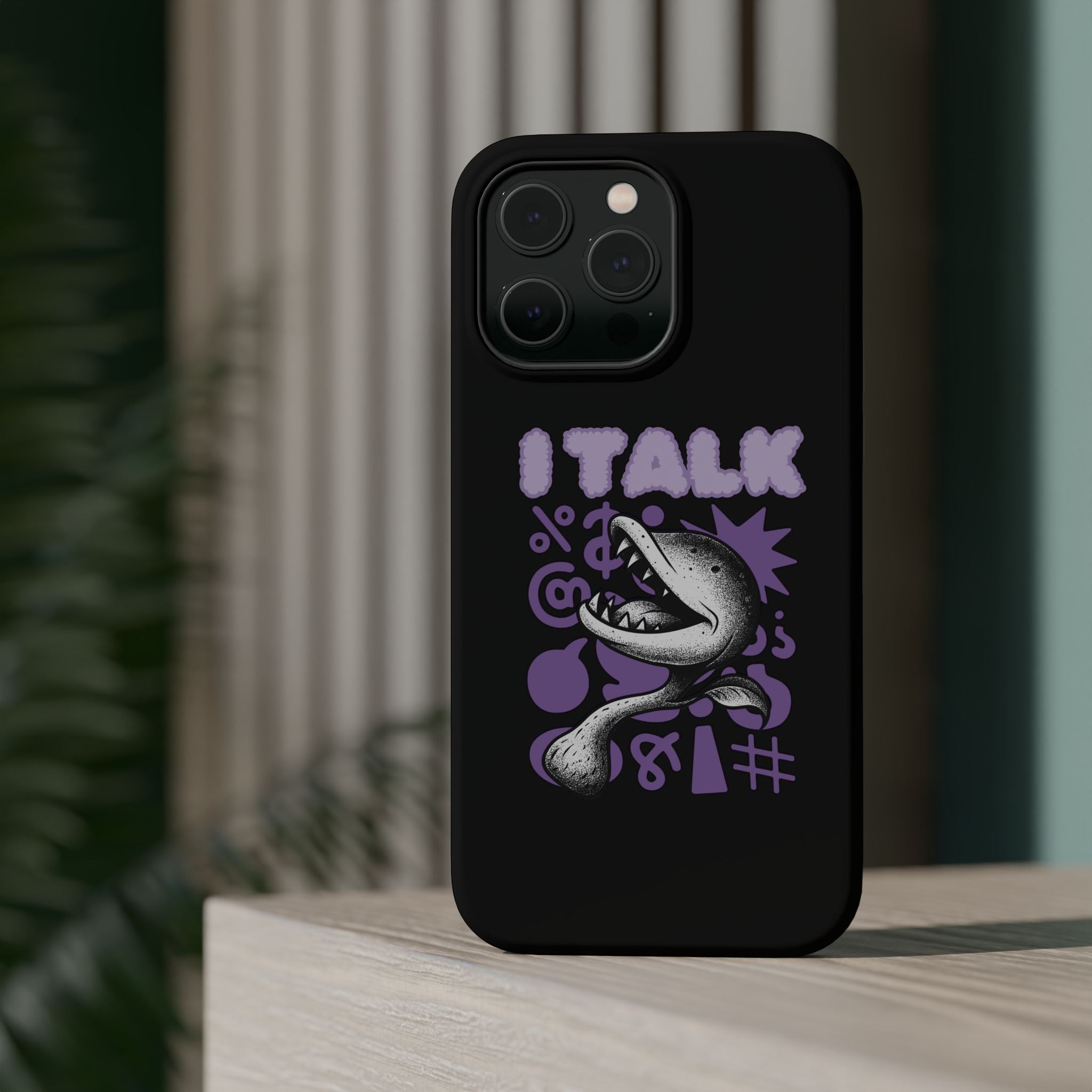 Phone Case — "I TALK" Graphic Magnetic Impact-Resistant Case