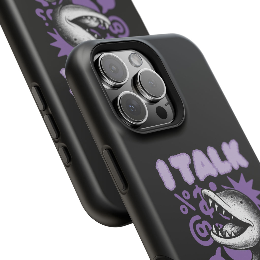 Phone Case — "I TALK" Graphic Magnetic Impact-Resistant Case