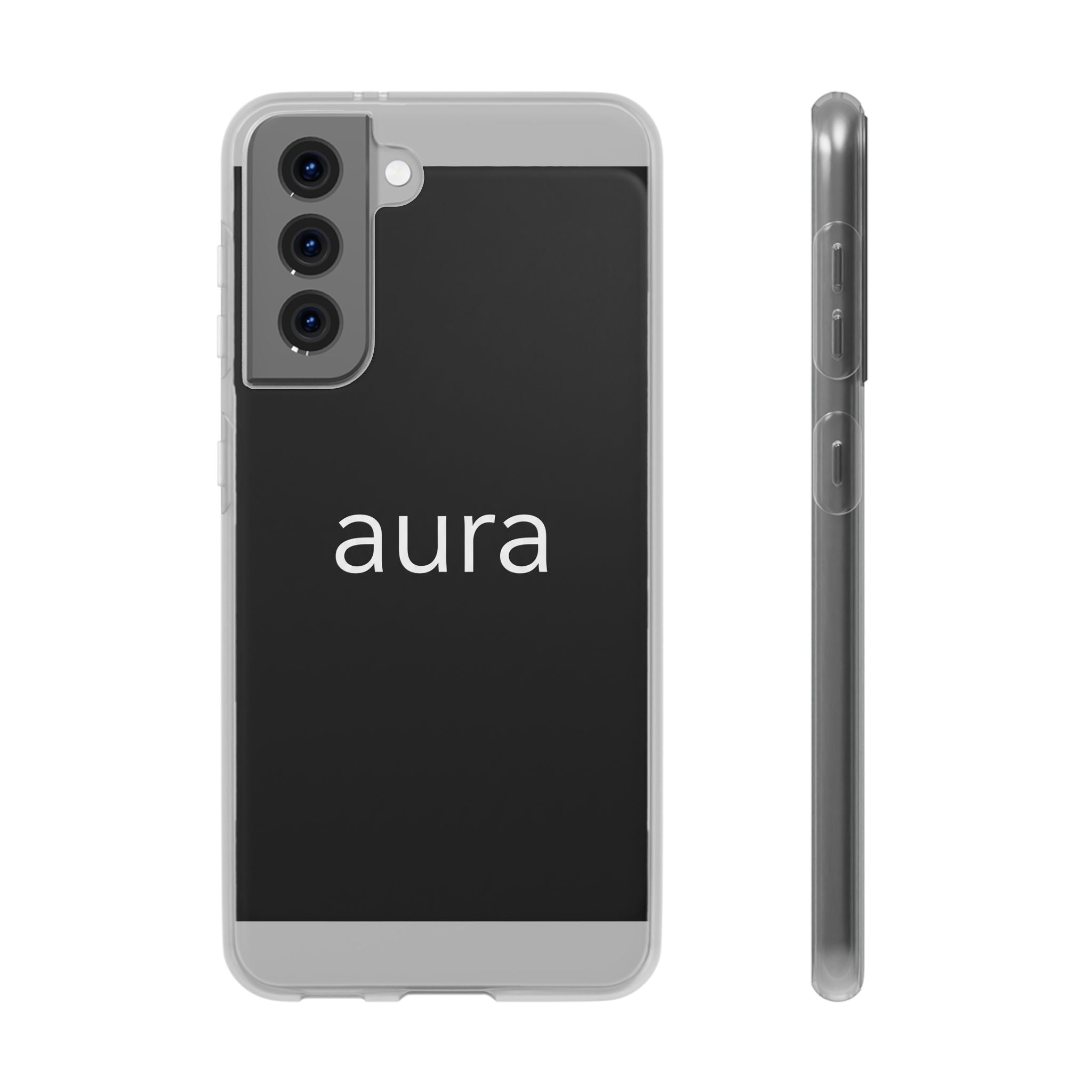 Aura Black Minimalist Phone Case