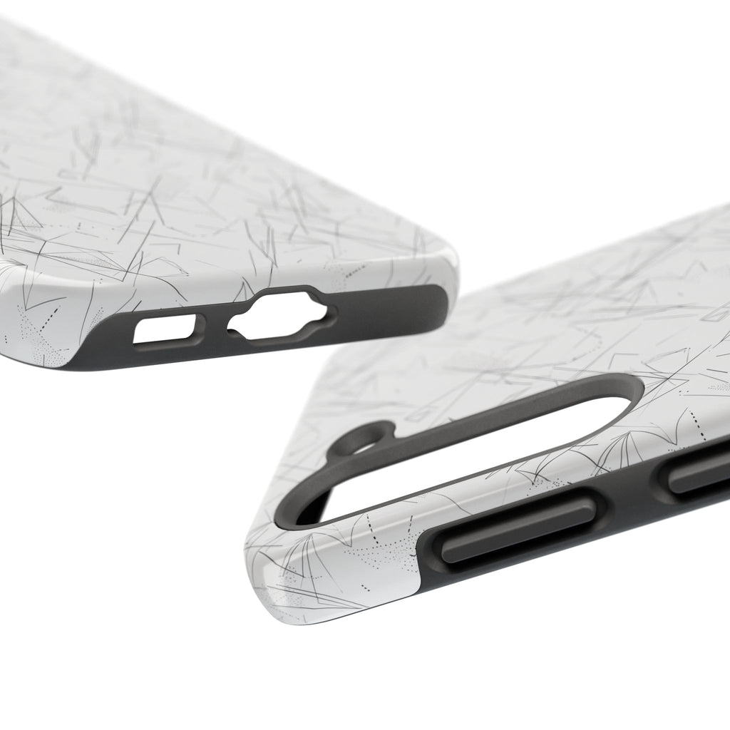 Marble Scratch Pattern Tough Phone Case — Protective iPhone Cover