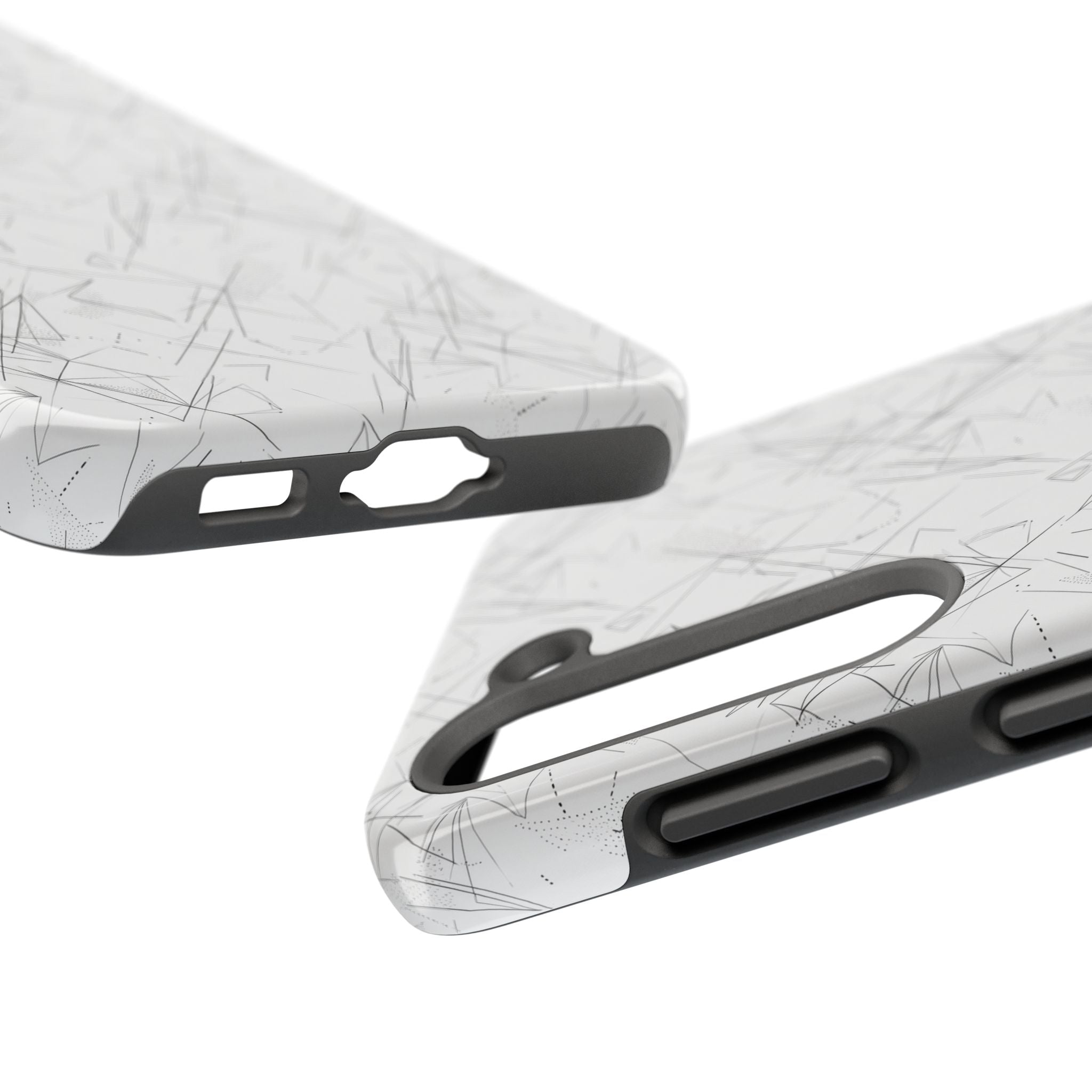 Marble Scratch Pattern Tough Phone Case — Protective iPhone Cover