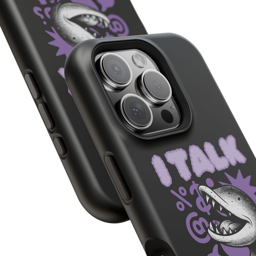 Phone Case — "I TALK" Graphic Magnetic Impact-Resistant Case