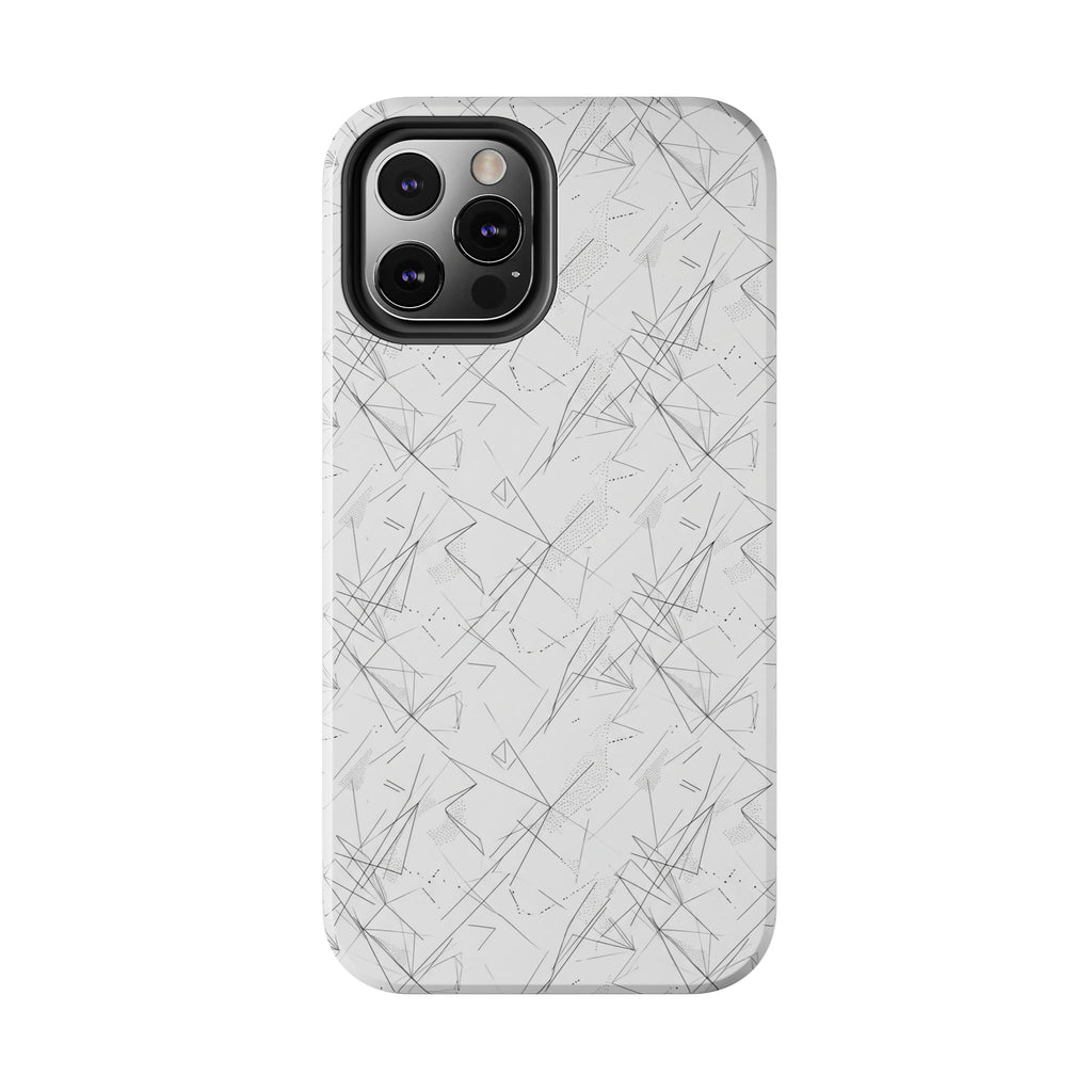 Marble Scratch Pattern Tough Phone Case — Protective iPhone Cover