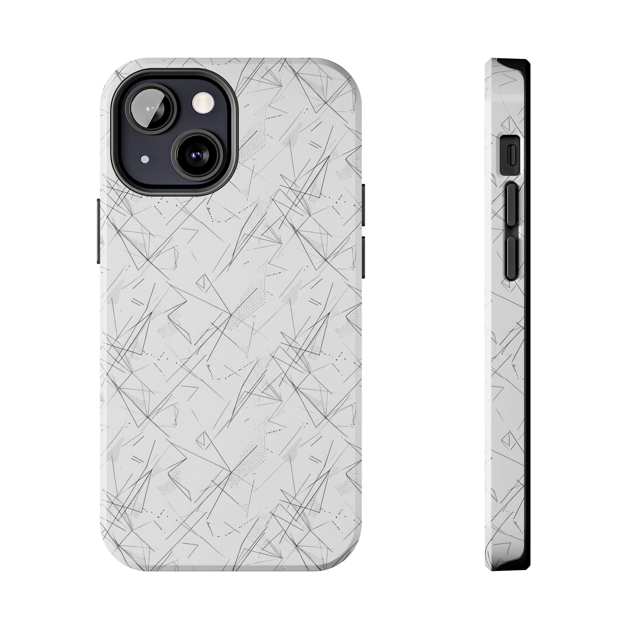 Marble Scratch Pattern Tough Phone Case — Protective iPhone Cover