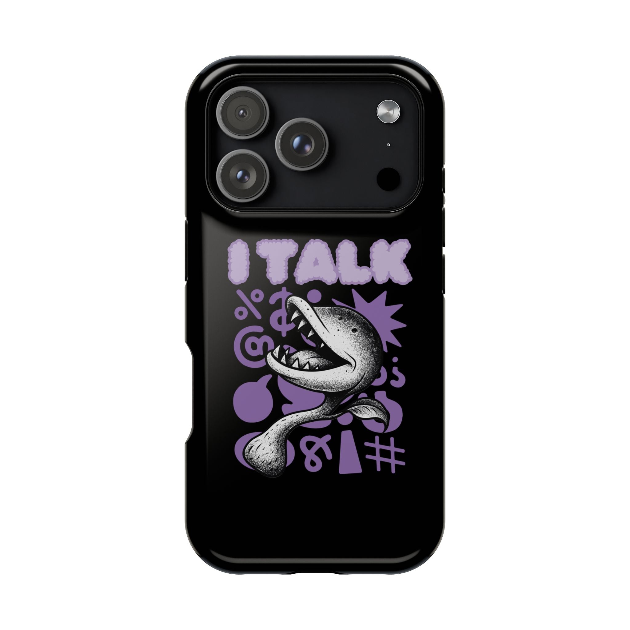 Phone Case — "I TALK" Graphic Magnetic Impact-Resistant Case