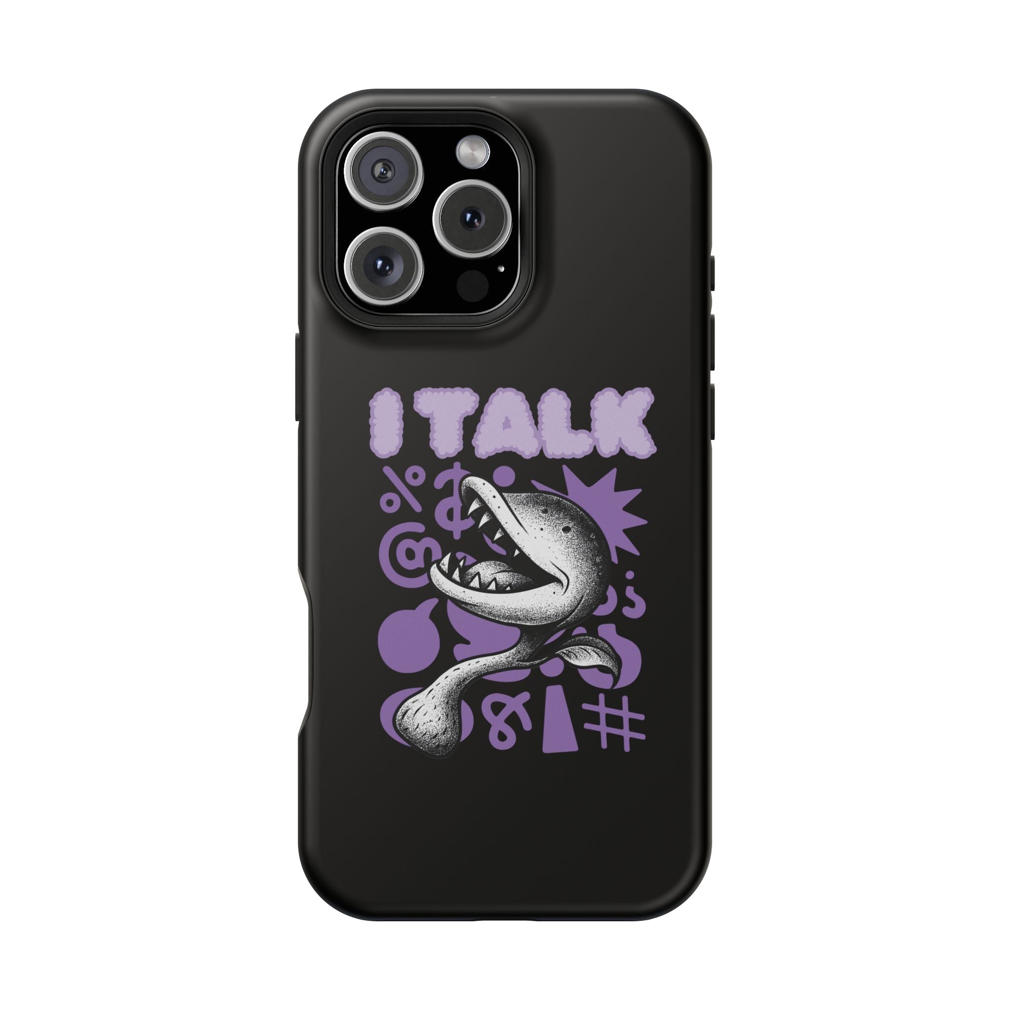 Phone Case — "I TALK" Graphic Magnetic Impact-Resistant Case