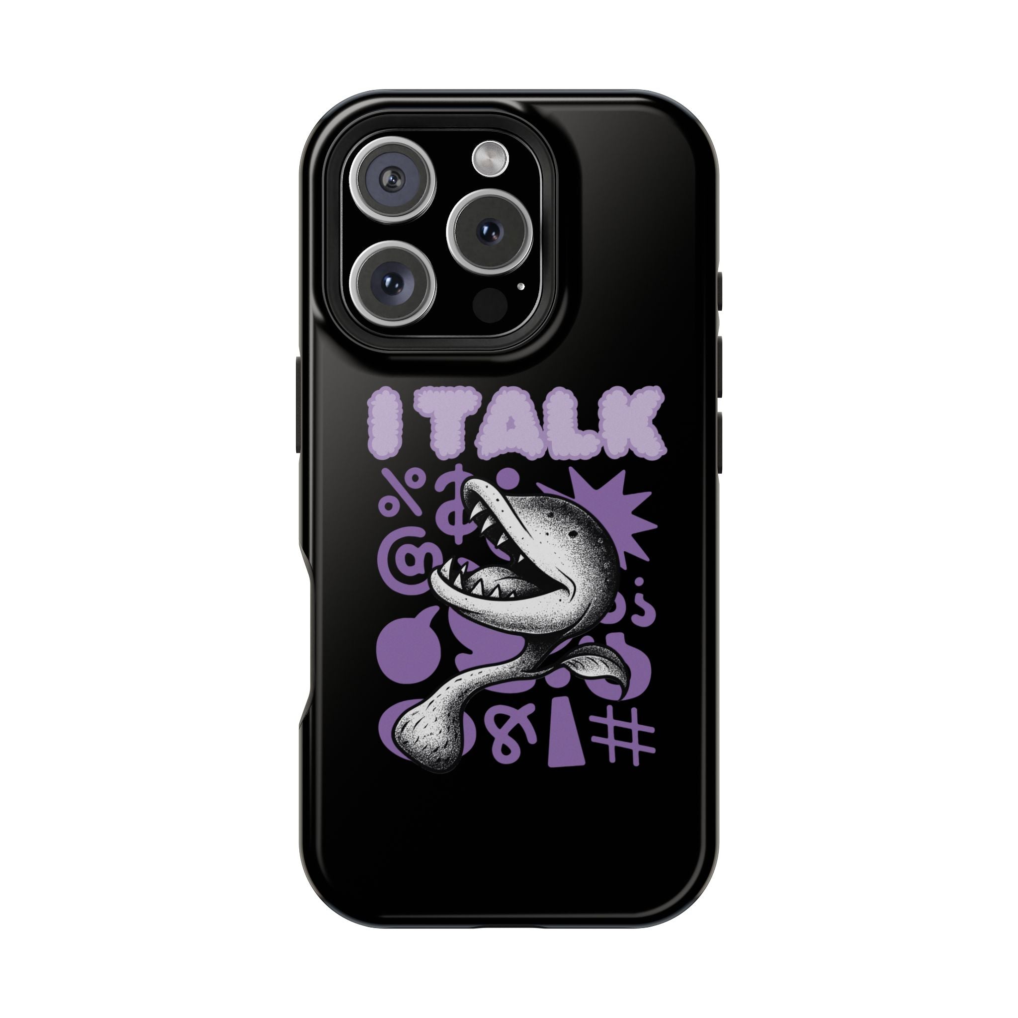 Phone Case — "I TALK" Graphic Magnetic Impact-Resistant Case