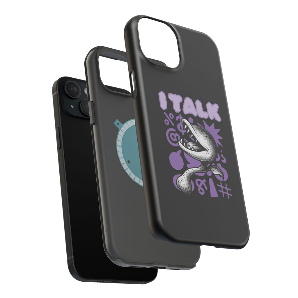 Phone Case — "I TALK" Graphic Magnetic Impact-Resistant Case