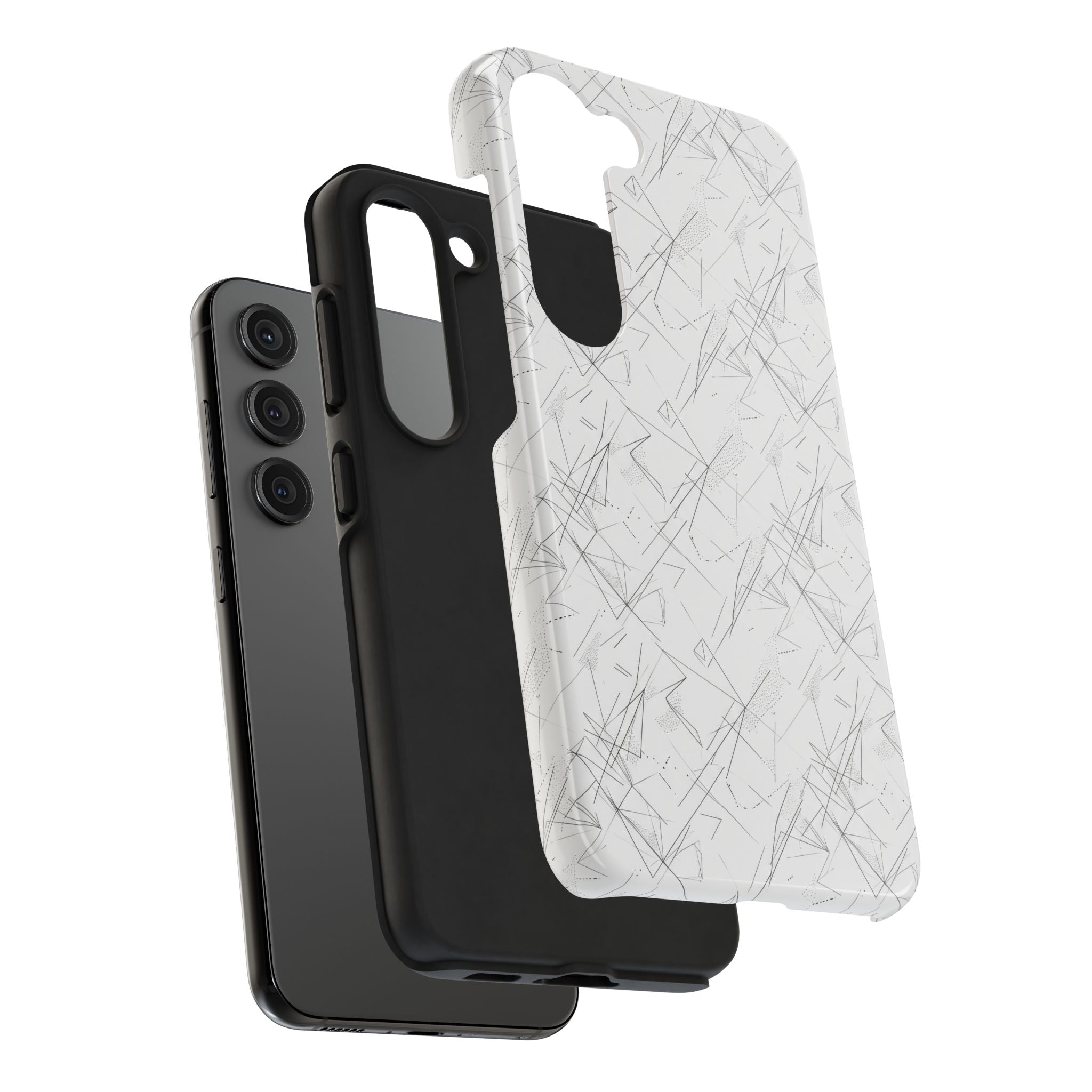 Marble Scratch Pattern Tough Phone Case — Protective iPhone Cover