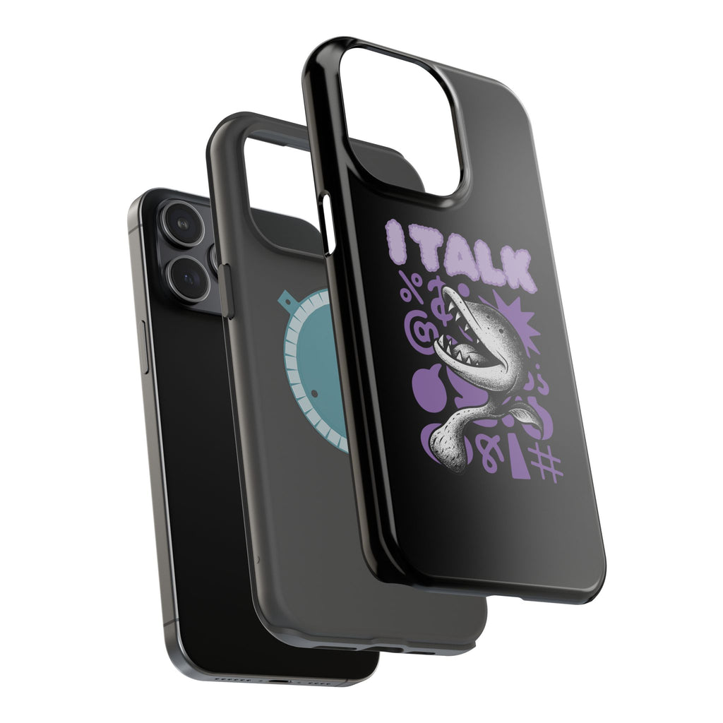 Phone Case — "I TALK" Graphic Magnetic Impact-Resistant Case