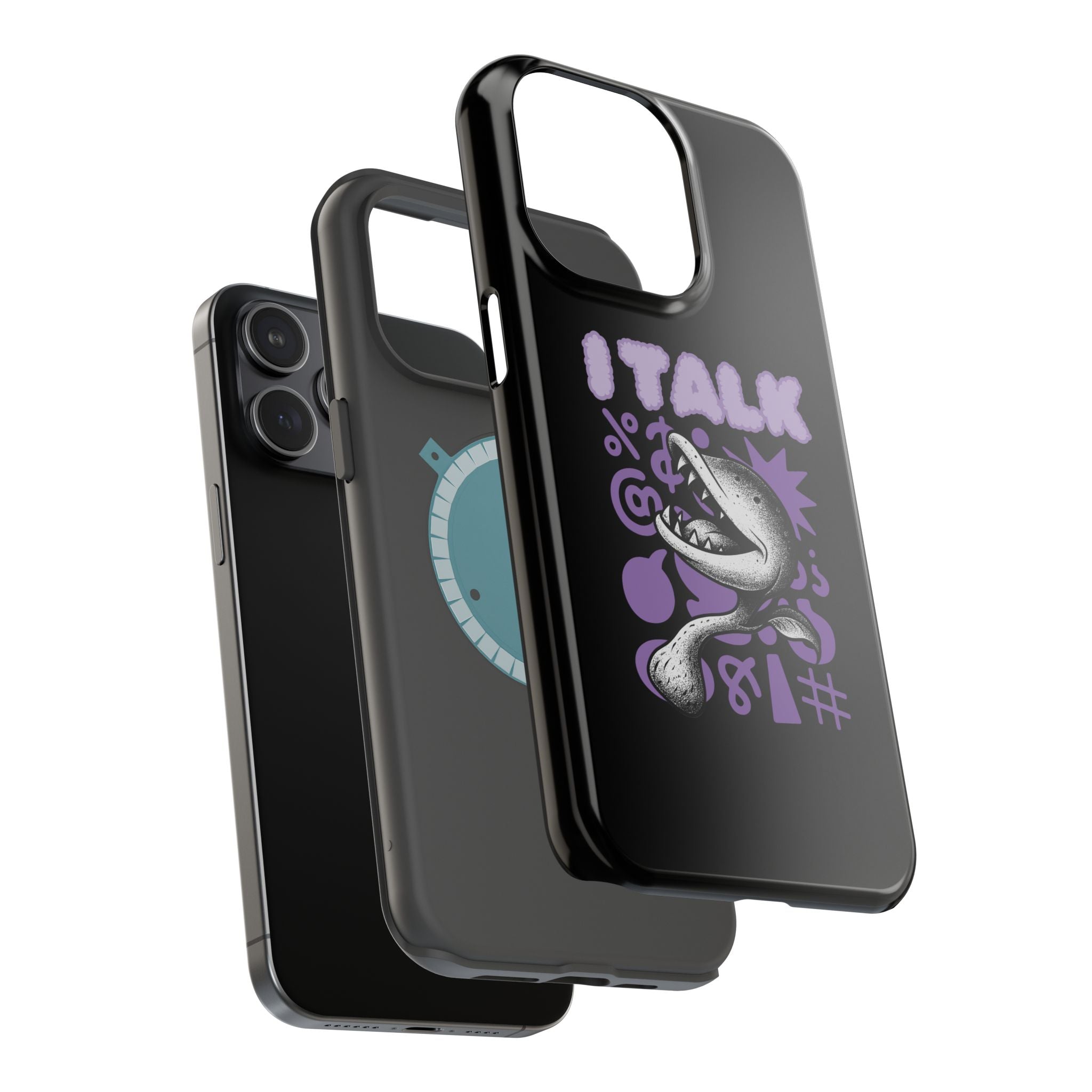 Phone Case — "I TALK" Graphic Magnetic Impact-Resistant Case