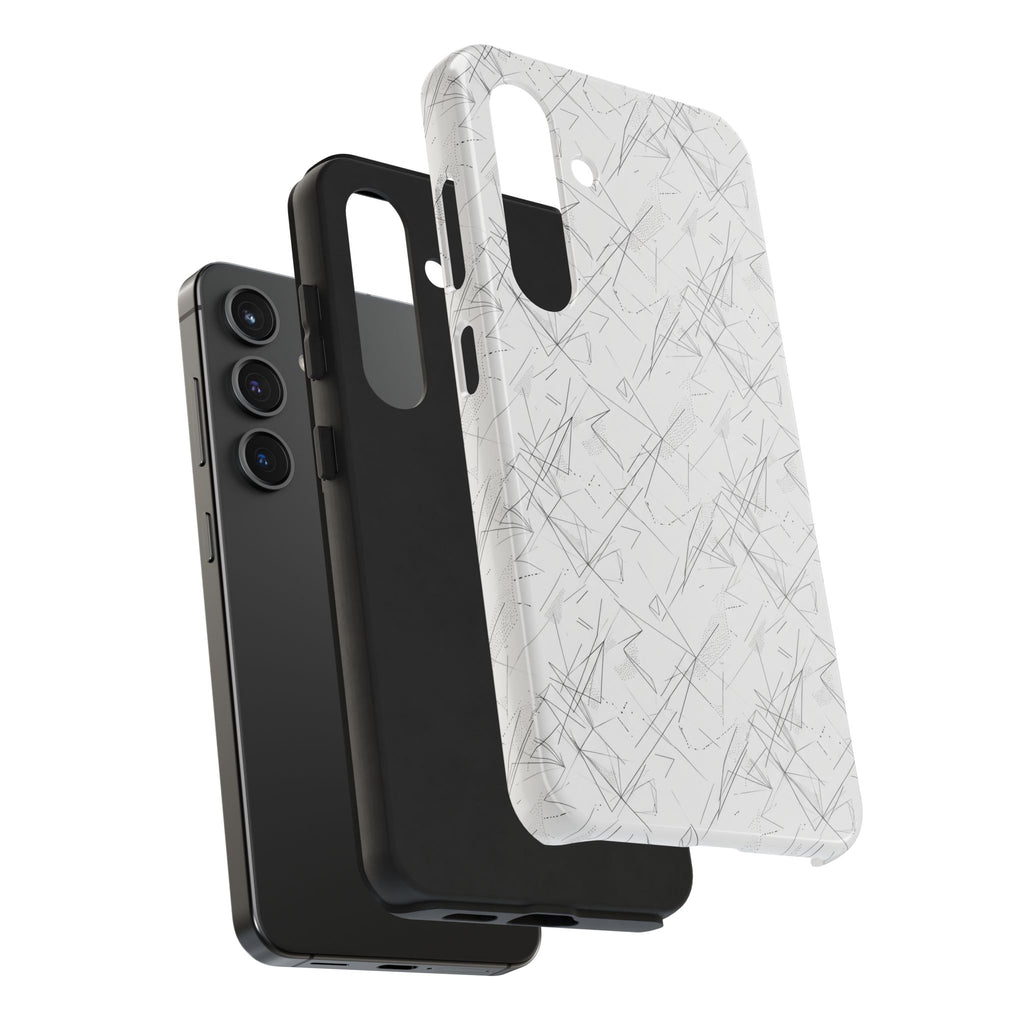 Marble Scratch Pattern Tough Phone Case — Protective iPhone Cover
