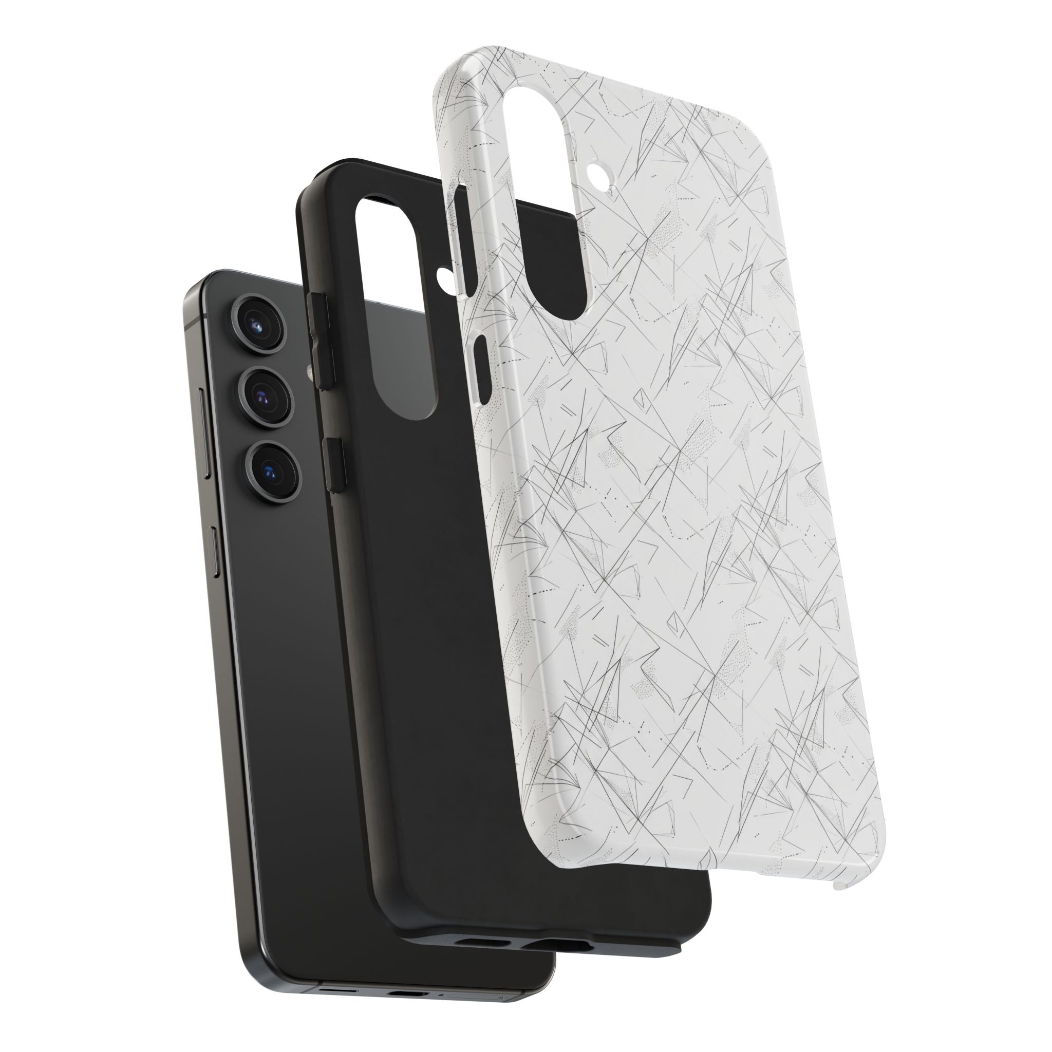 Marble Scratch Pattern Tough Phone Case — Protective iPhone Cover