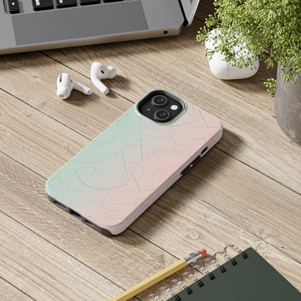 Pastel Swirl Tough Phone Case — Protective Gradient Phone Cover