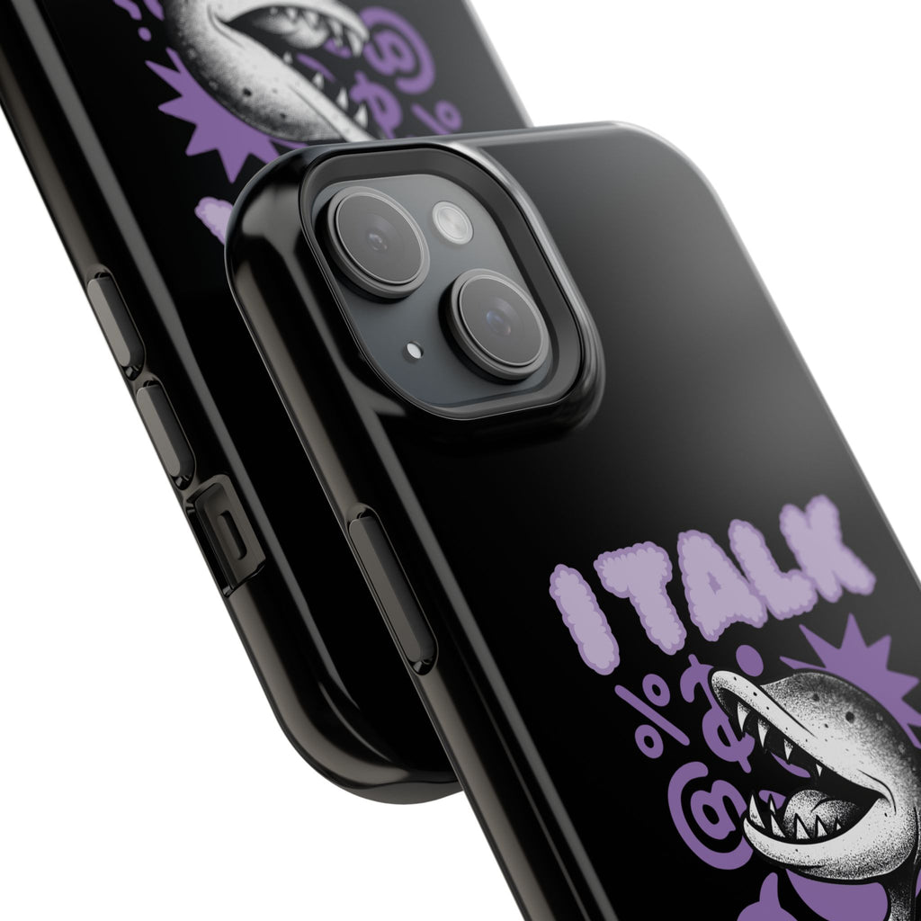 Phone Case — "I TALK" Graphic Magnetic Impact-Resistant Case
