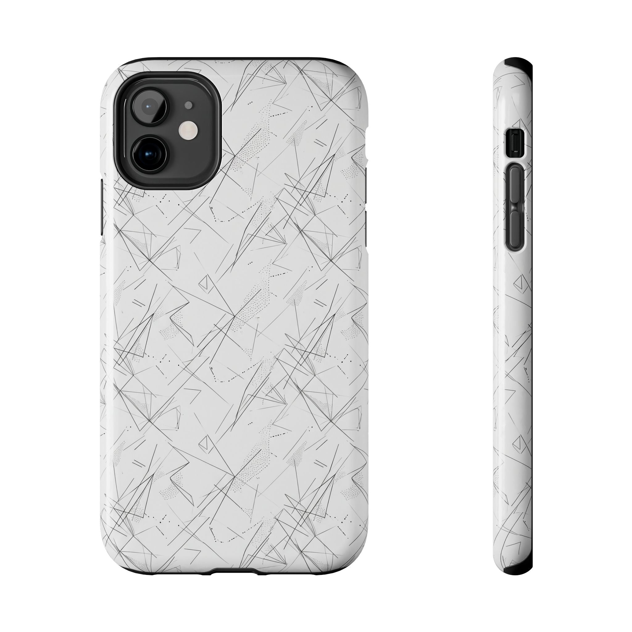 Marble Scratch Pattern Tough Phone Case — Protective iPhone Cover