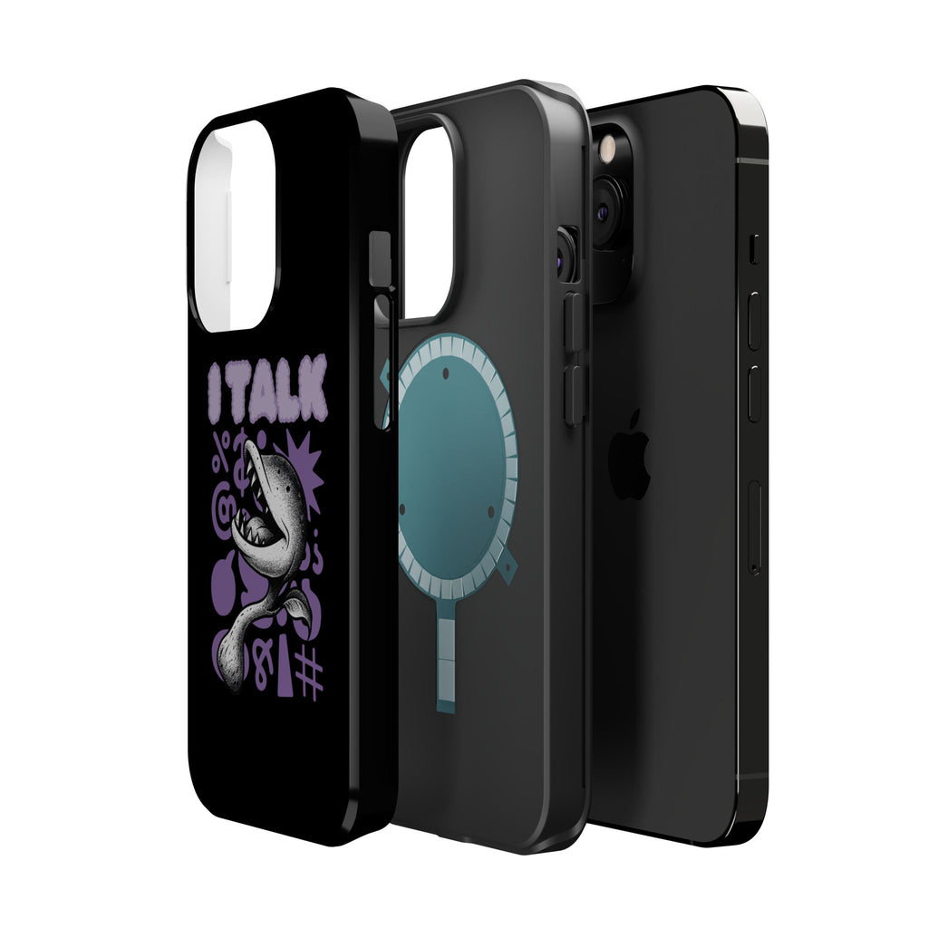 Phone Case — "I TALK" Graphic Magnetic Impact-Resistant Case