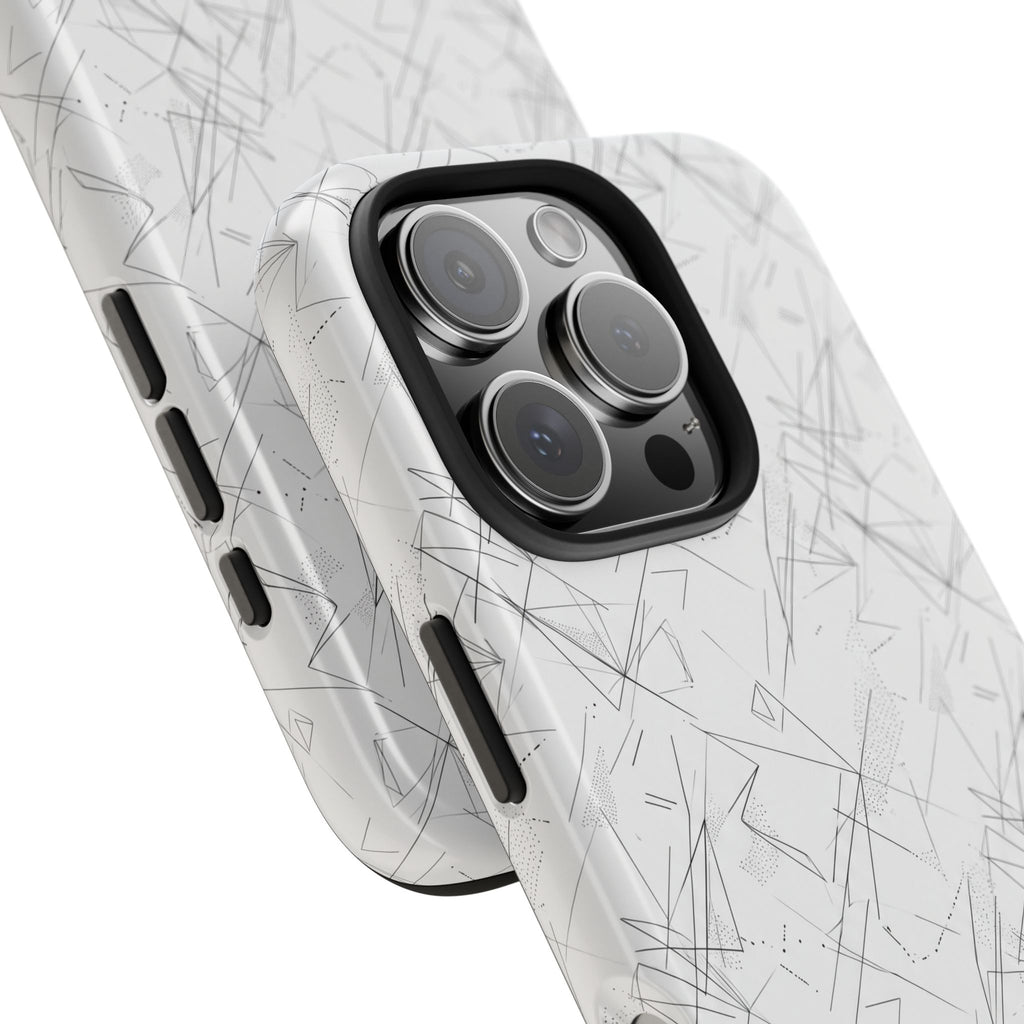 Marble Scratch Pattern Tough Phone Case — Protective iPhone Cover