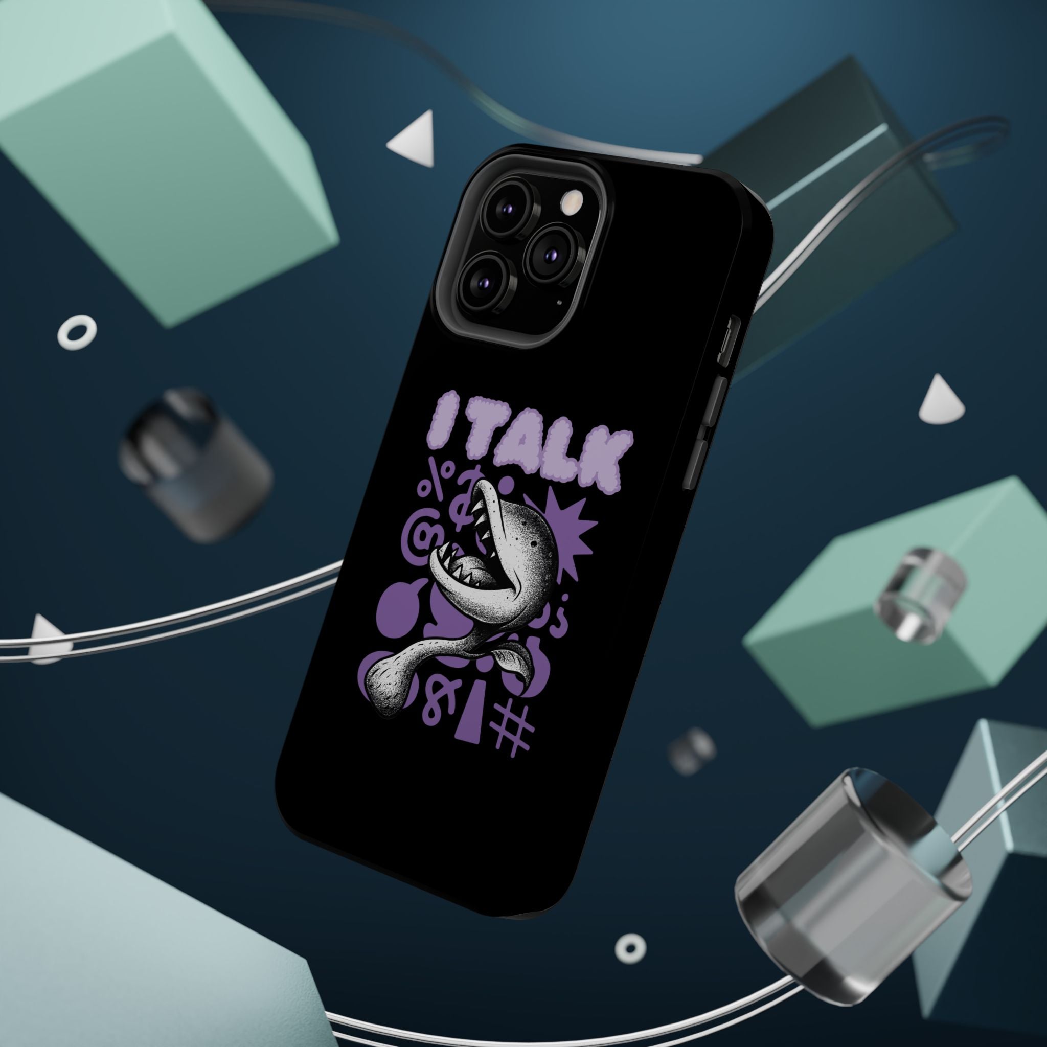 Phone Case — "I TALK" Graphic Magnetic Impact-Resistant Case