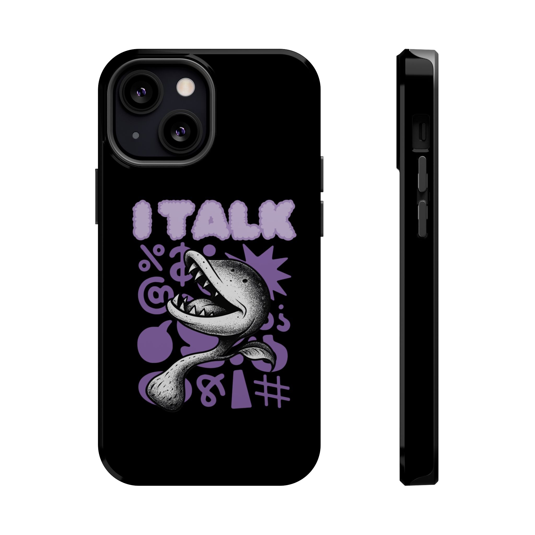 Phone Case — "I TALK" Graphic Magnetic Impact-Resistant Case