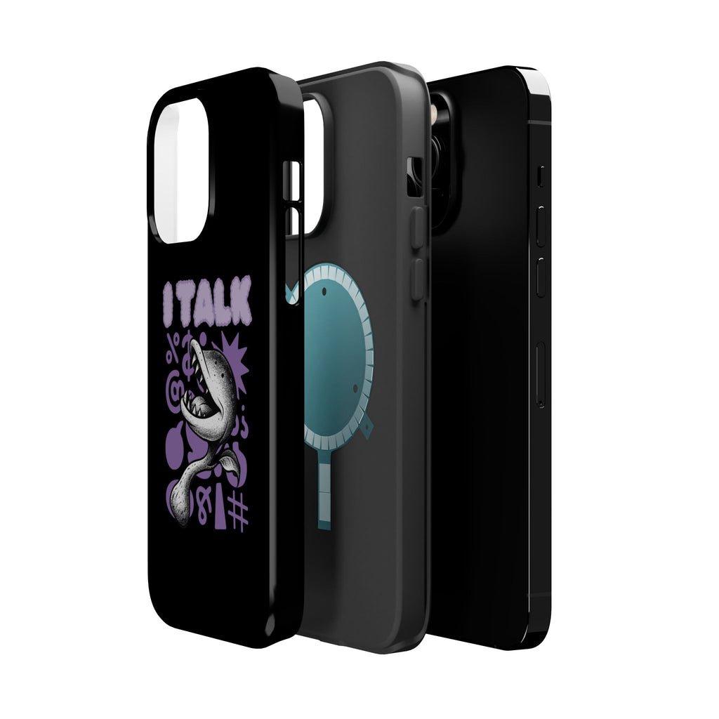 Phone Case — "I TALK" Graphic Magnetic Impact-Resistant Case