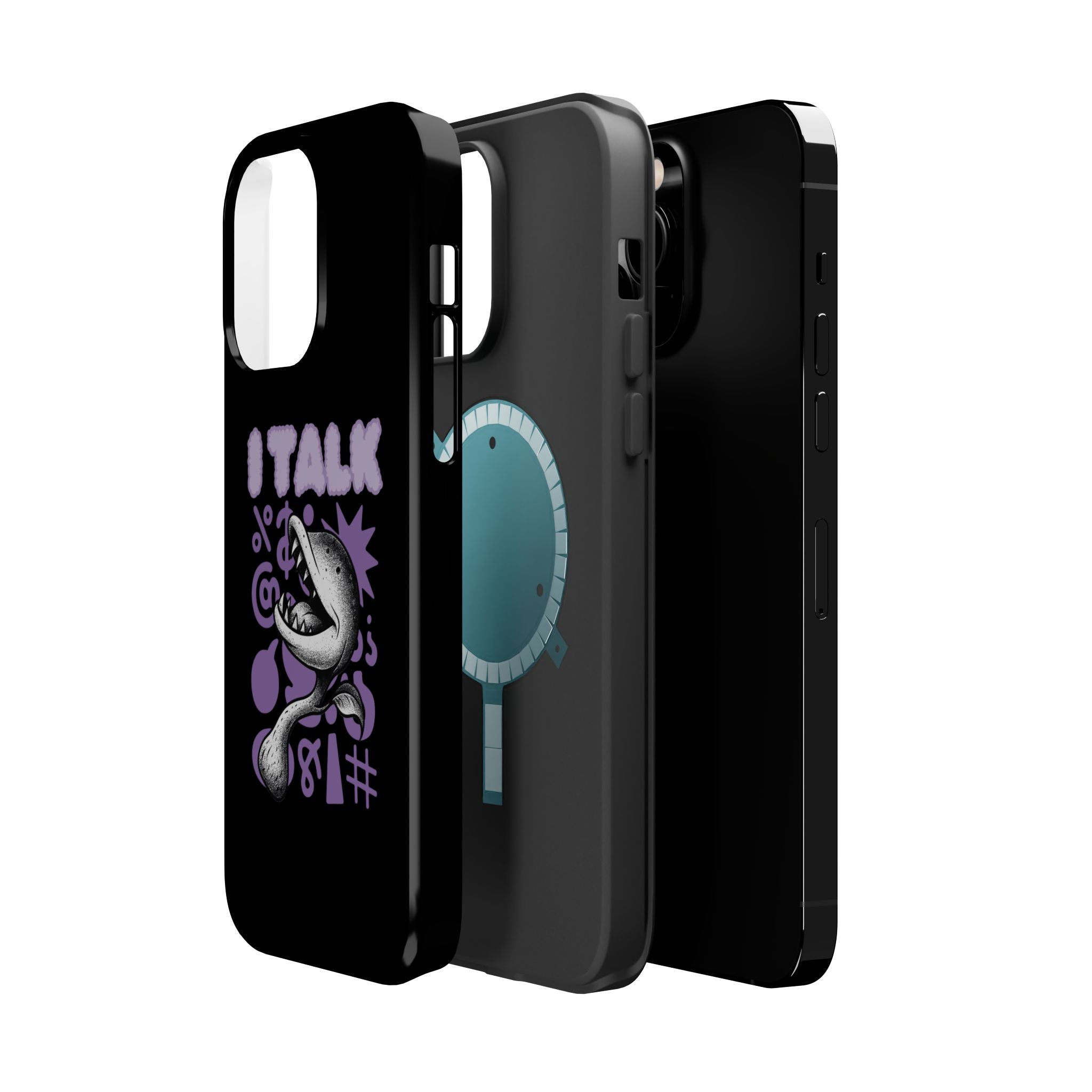 Phone Case — "I TALK" Graphic Magnetic Impact-Resistant Case