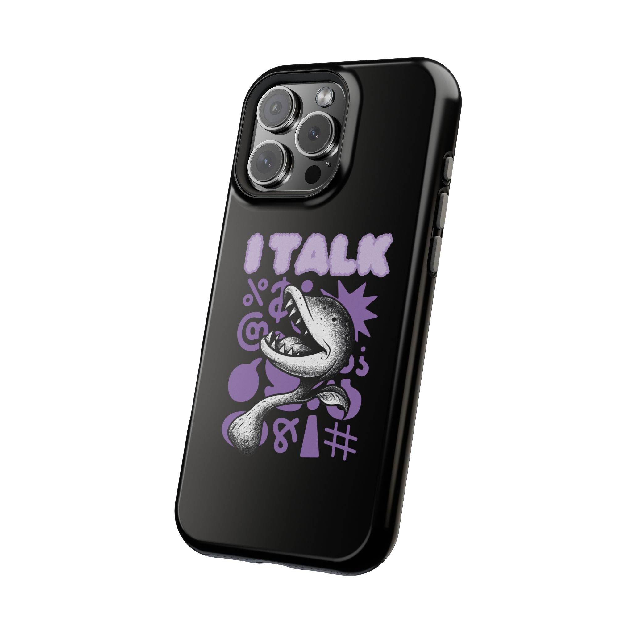 Phone Case — "I TALK" Graphic Magnetic Impact-Resistant Case