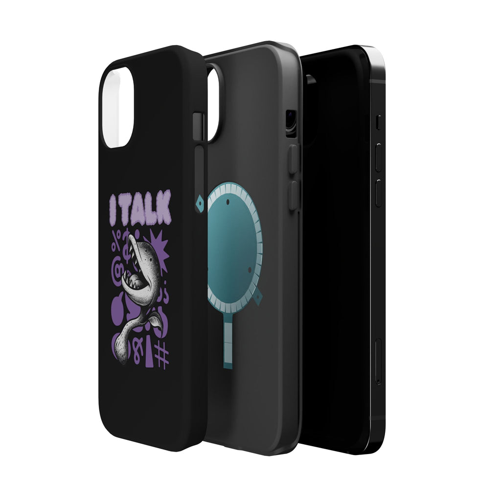 Phone Case — "I TALK" Graphic Magnetic Impact-Resistant Case