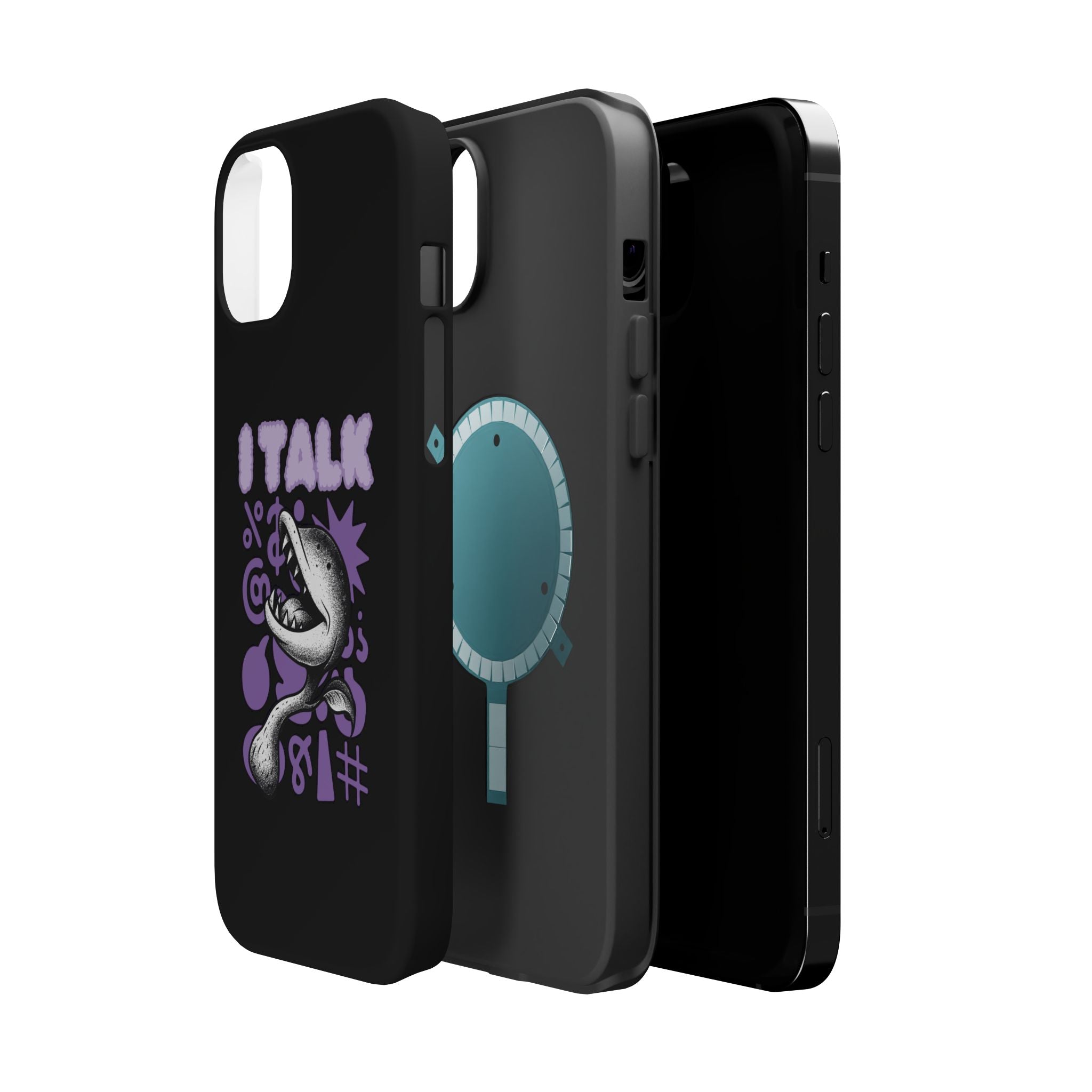 Phone Case — "I TALK" Graphic Magnetic Impact-Resistant Case