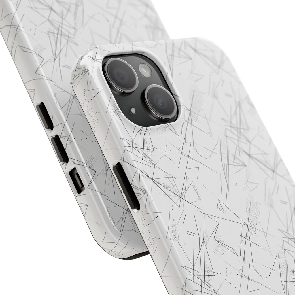 Marble Scratch Pattern Tough Phone Case — Protective iPhone Cover