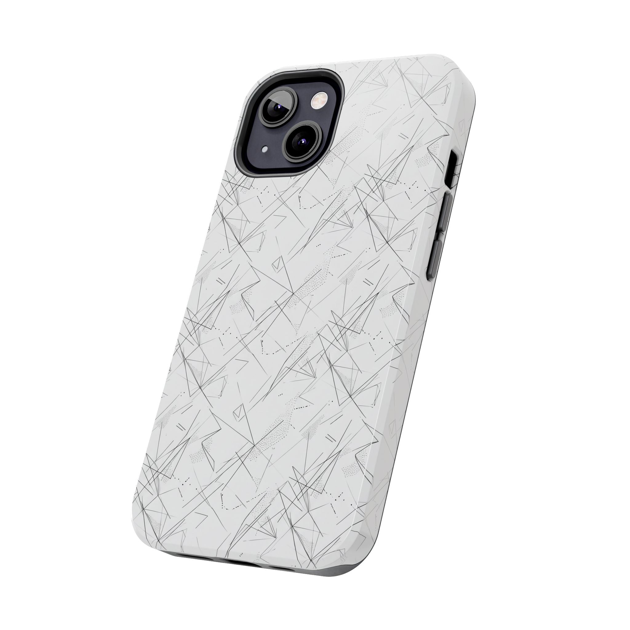 Marble Scratch Pattern Tough Phone Case — Protective iPhone Cover