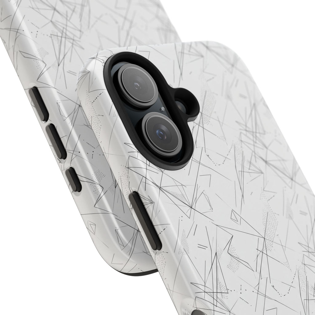 Marble Scratch Pattern Tough Phone Case — Protective iPhone Cover