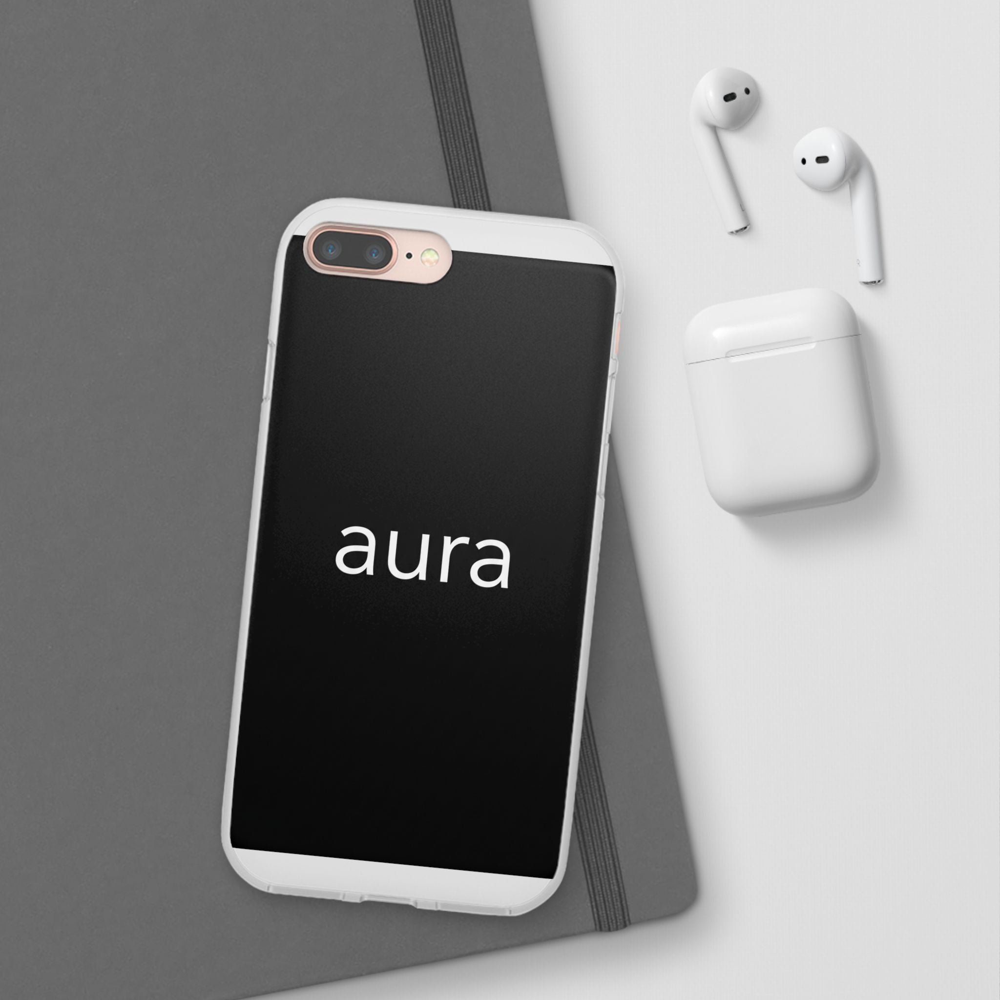 Aura Black Minimalist Phone Case