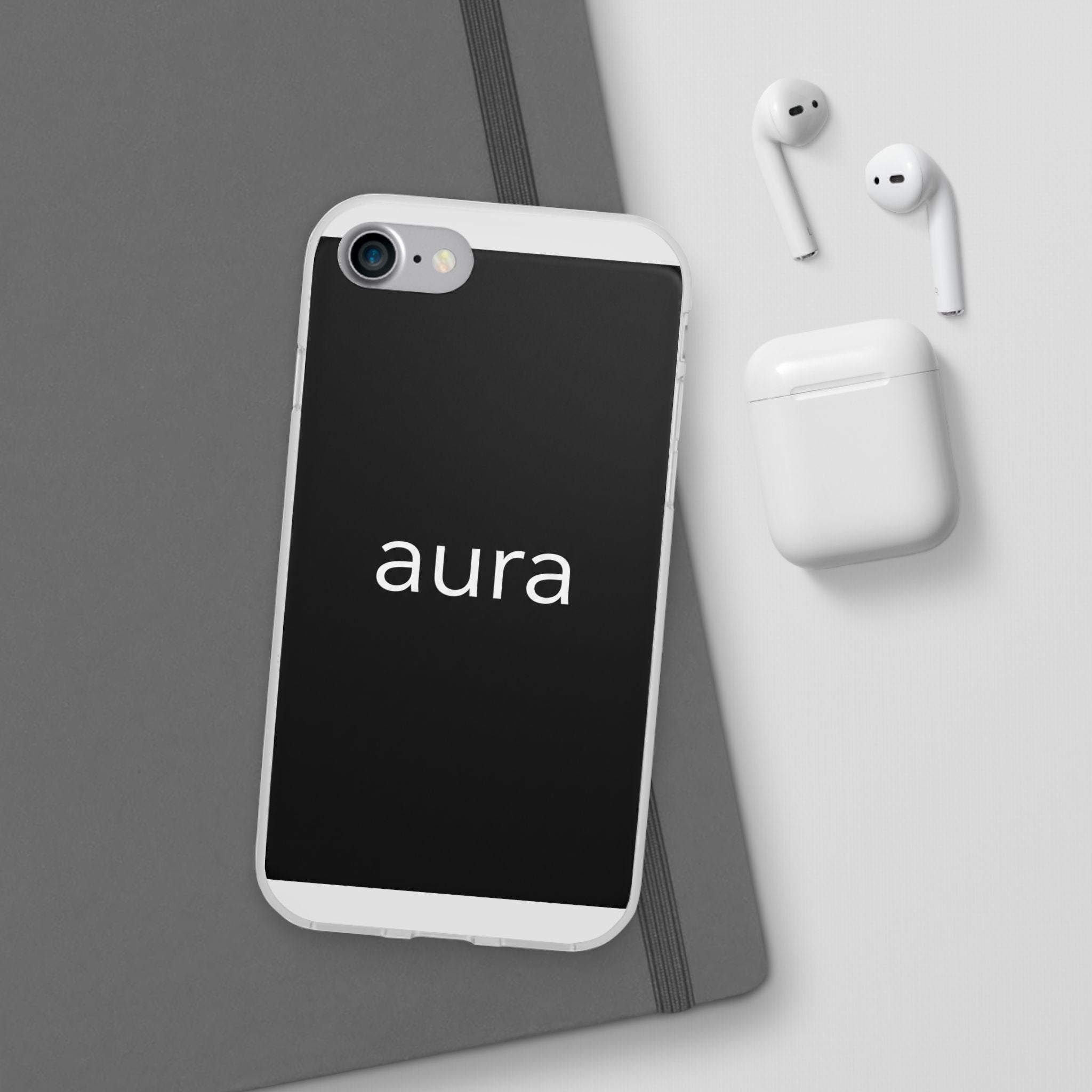 Aura Black Minimalist Phone Case
