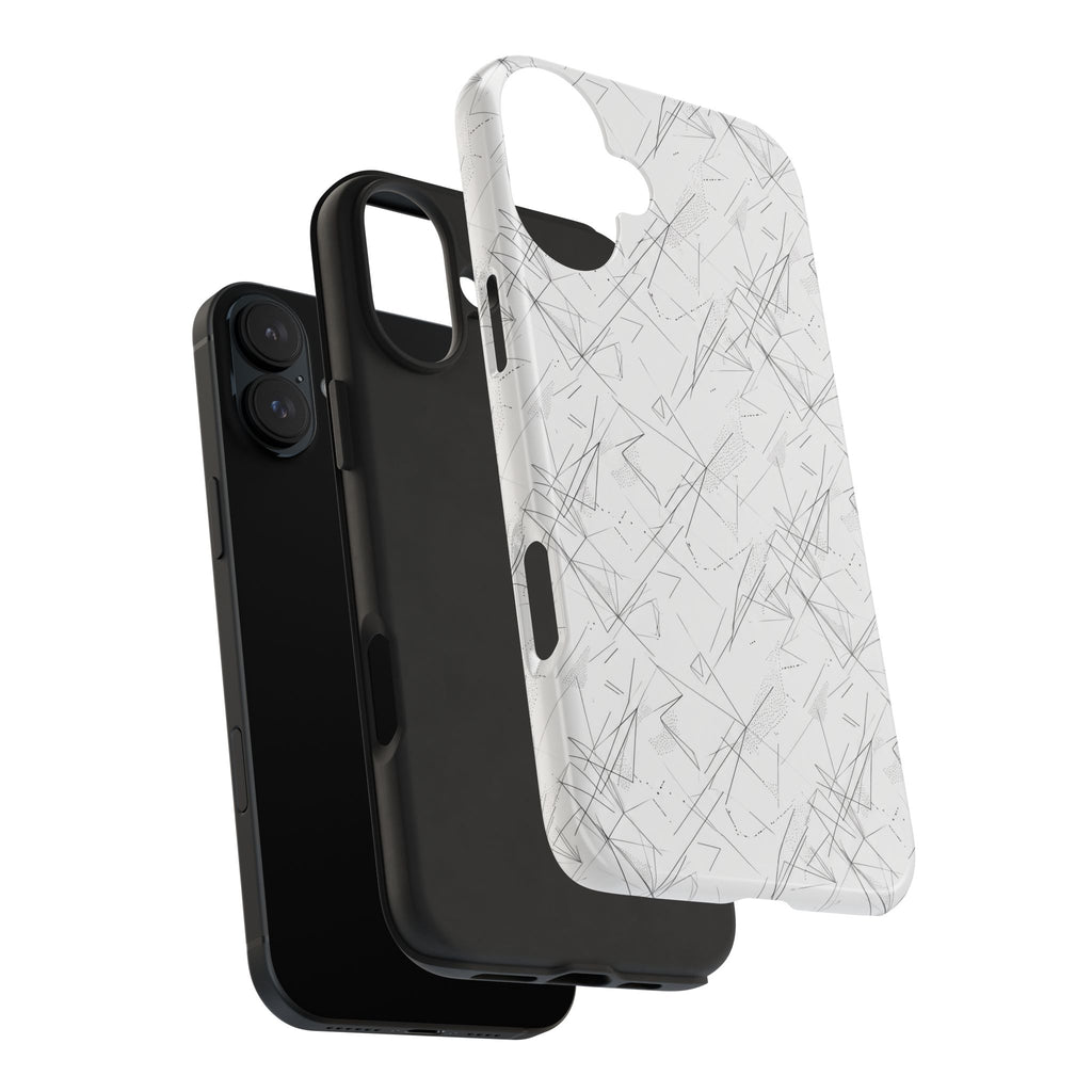 Marble Scratch Pattern Tough Phone Case — Protective iPhone Cover