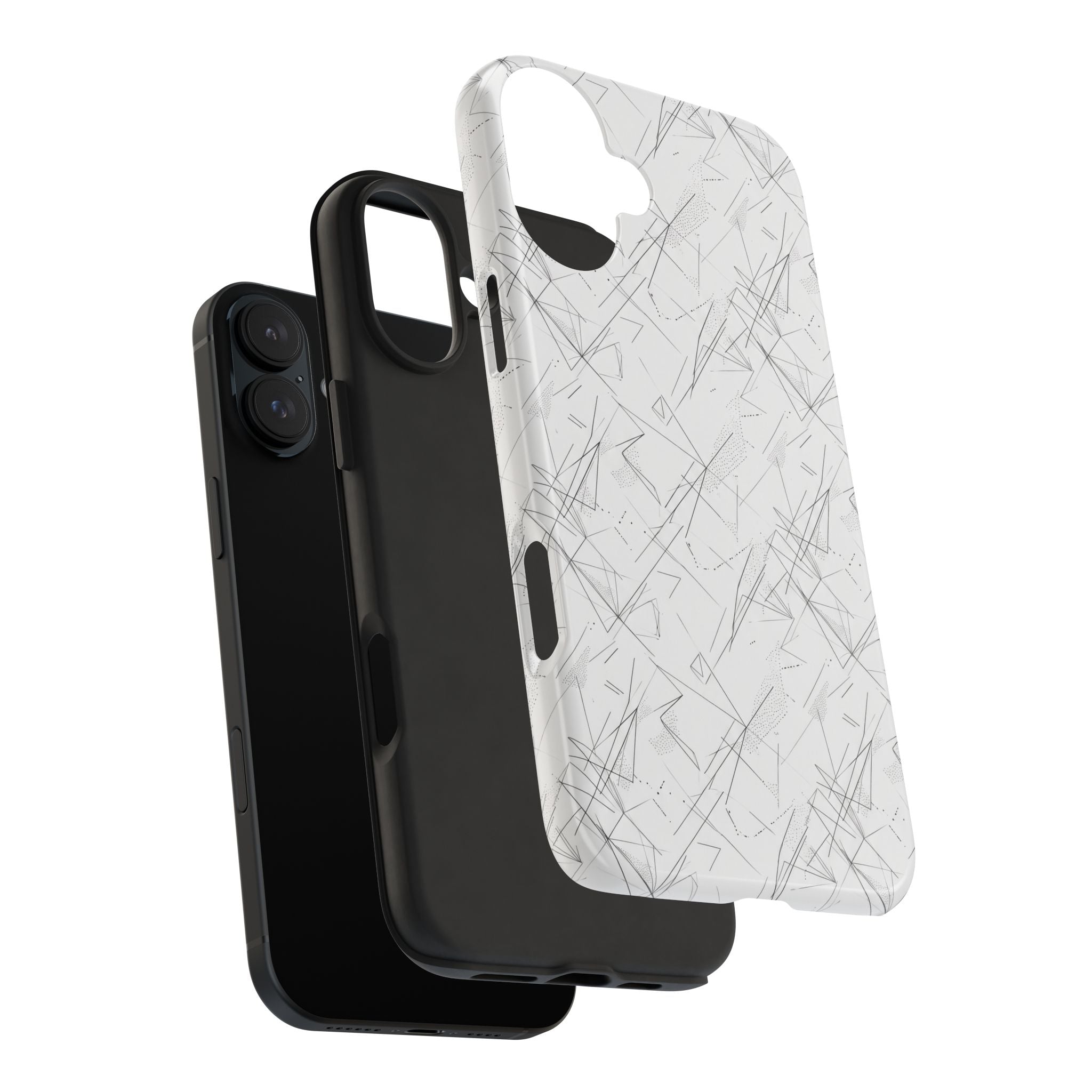 Marble Scratch Pattern Tough Phone Case — Protective iPhone Cover