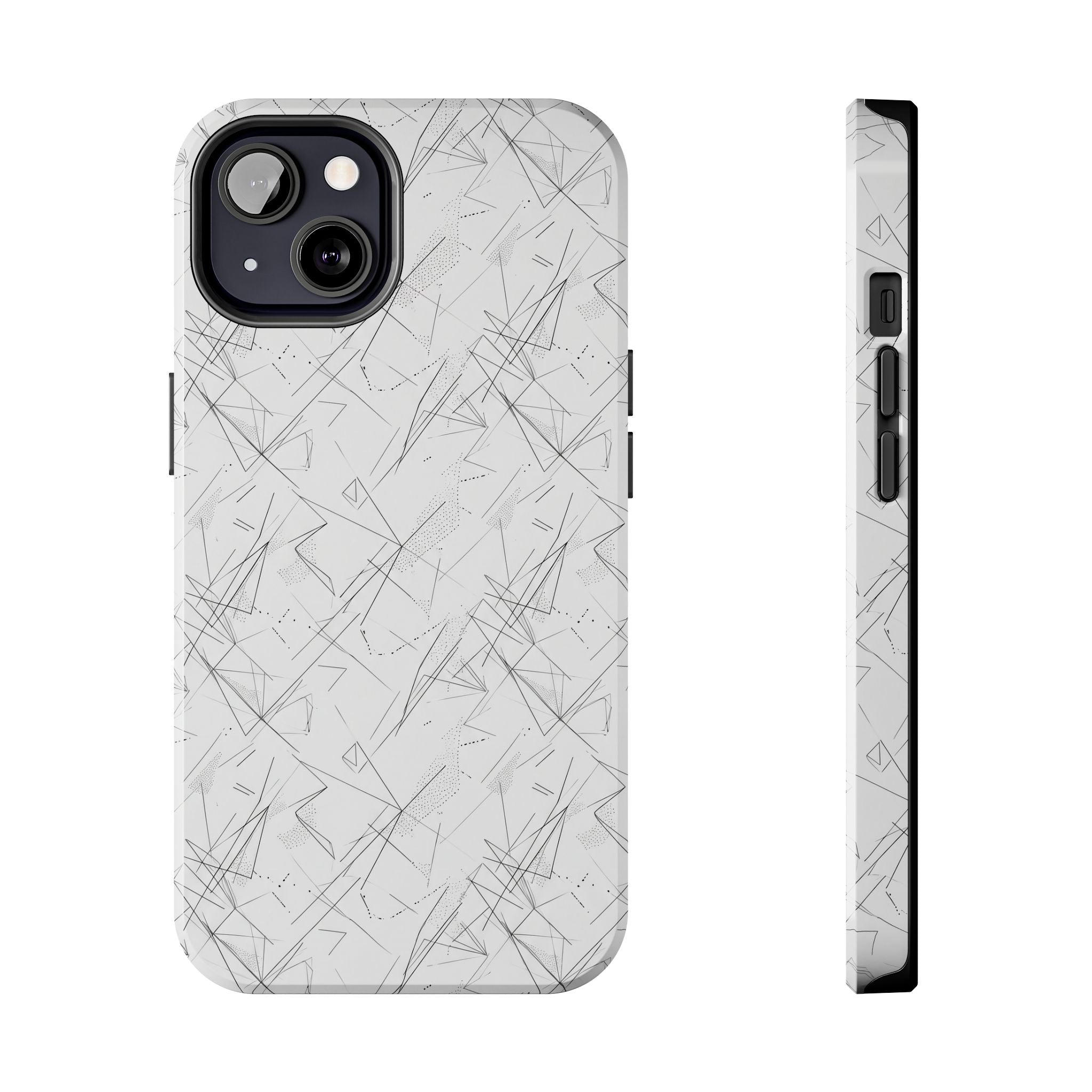 Marble Scratch Pattern Tough Phone Case — Protective iPhone Cover