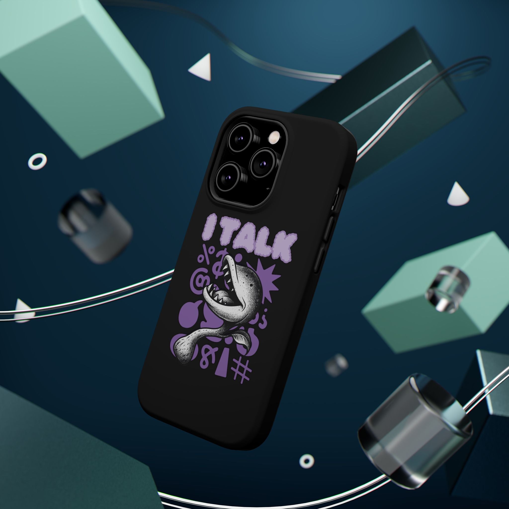 Phone Case — "I TALK" Graphic Magnetic Impact-Resistant Case