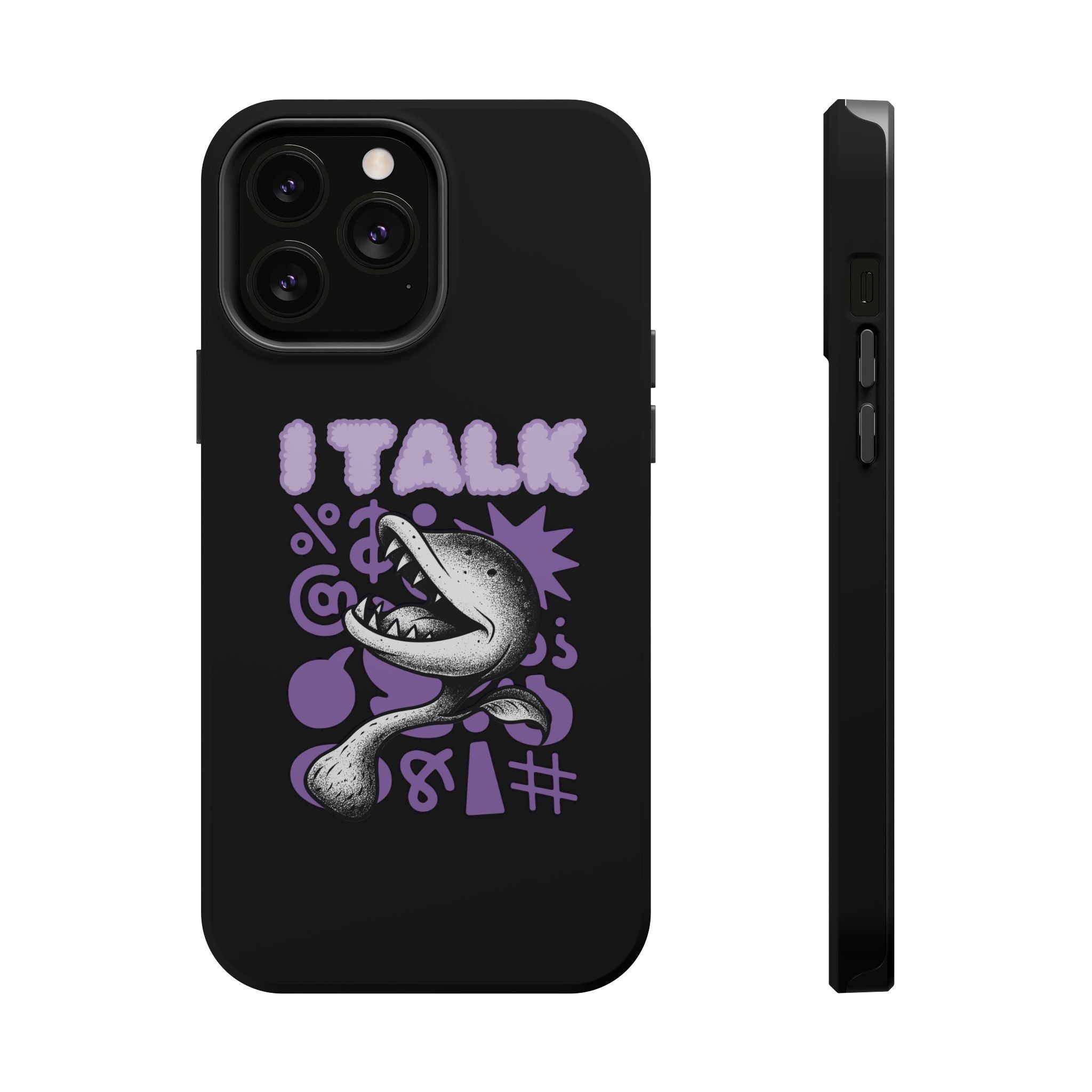 Phone Case — "I TALK" Graphic Magnetic Impact-Resistant Case